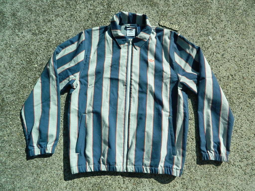 Adidas Adidas Originals SAMPLE Striped Warm Up Jacket Full Zip M Size US M / EU 48-50 / 2 - 1 Thumbnail