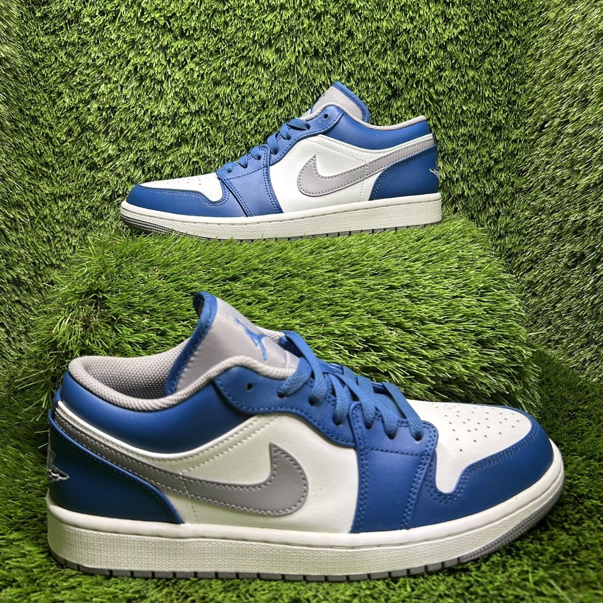 Jordan Brand Jordan 1 Low “True Blue Cement” Size US 9 / EU 42 - 1 Thumbnail
