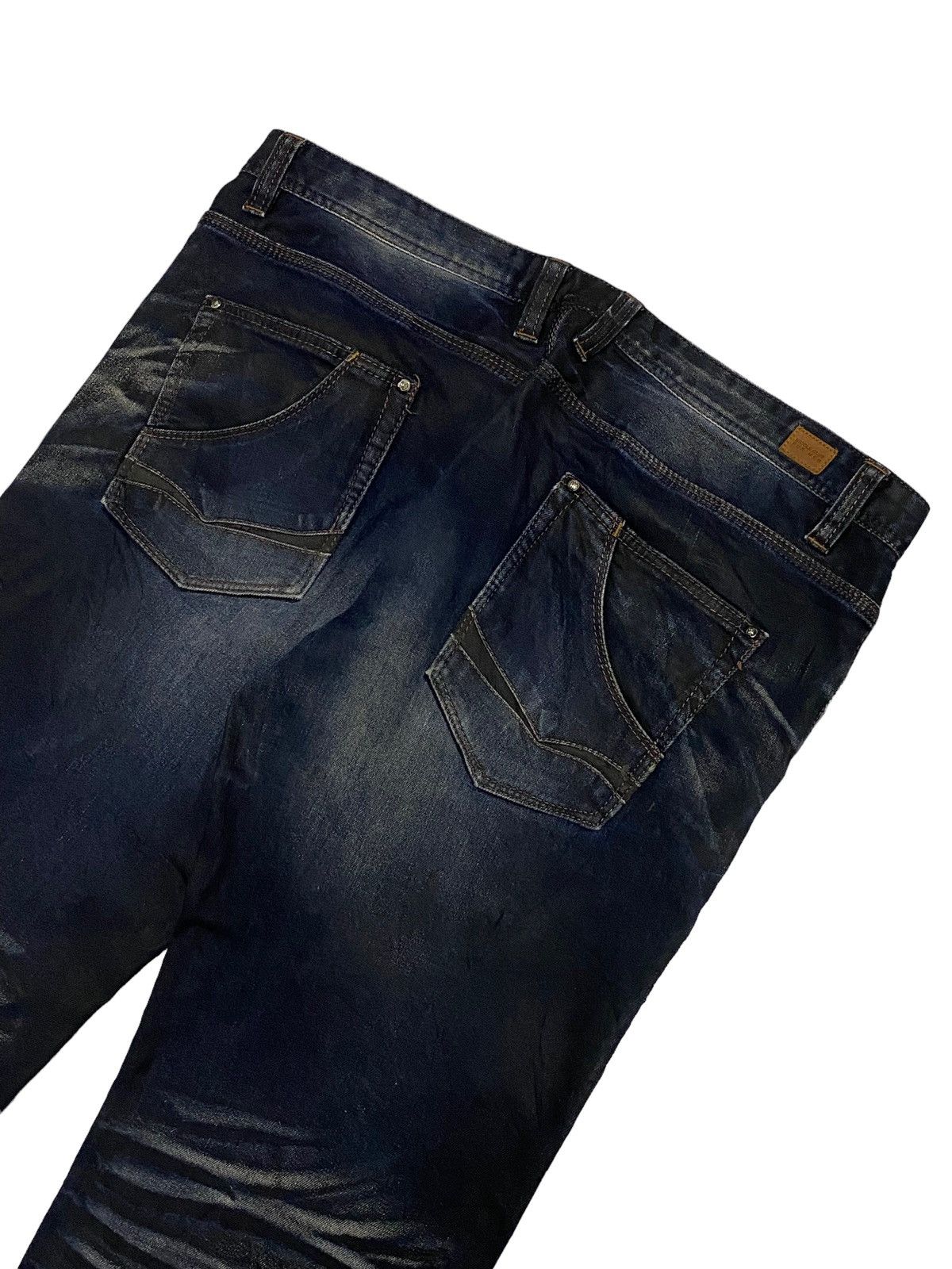 If Six Was Nine × Le Grande Bleu (L.G.B.) × Nicole Club Nicole Club Jean Big Size Double Pocket Art Mud Washed Wax Size US 38 / EU 54 - 10 Thumbnail