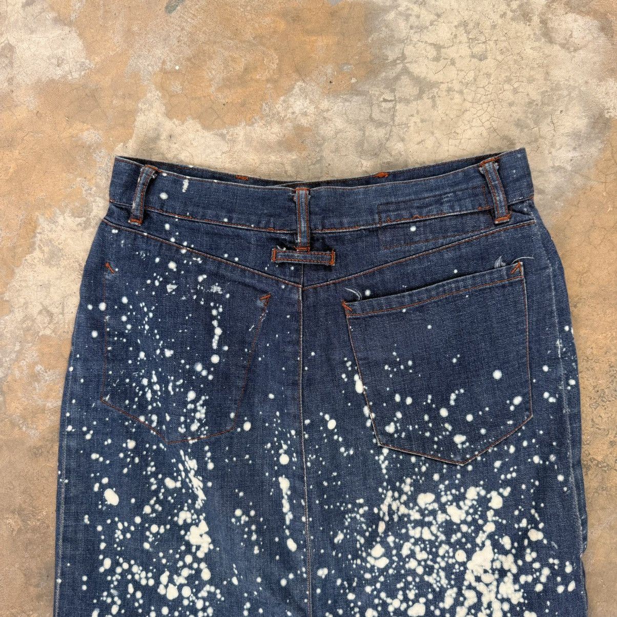 Jean Paul Gaultier Vintage JPG Jean Paul Gaultier Acid Wash Denim Skirt Size 29" - 4 Thumbnail