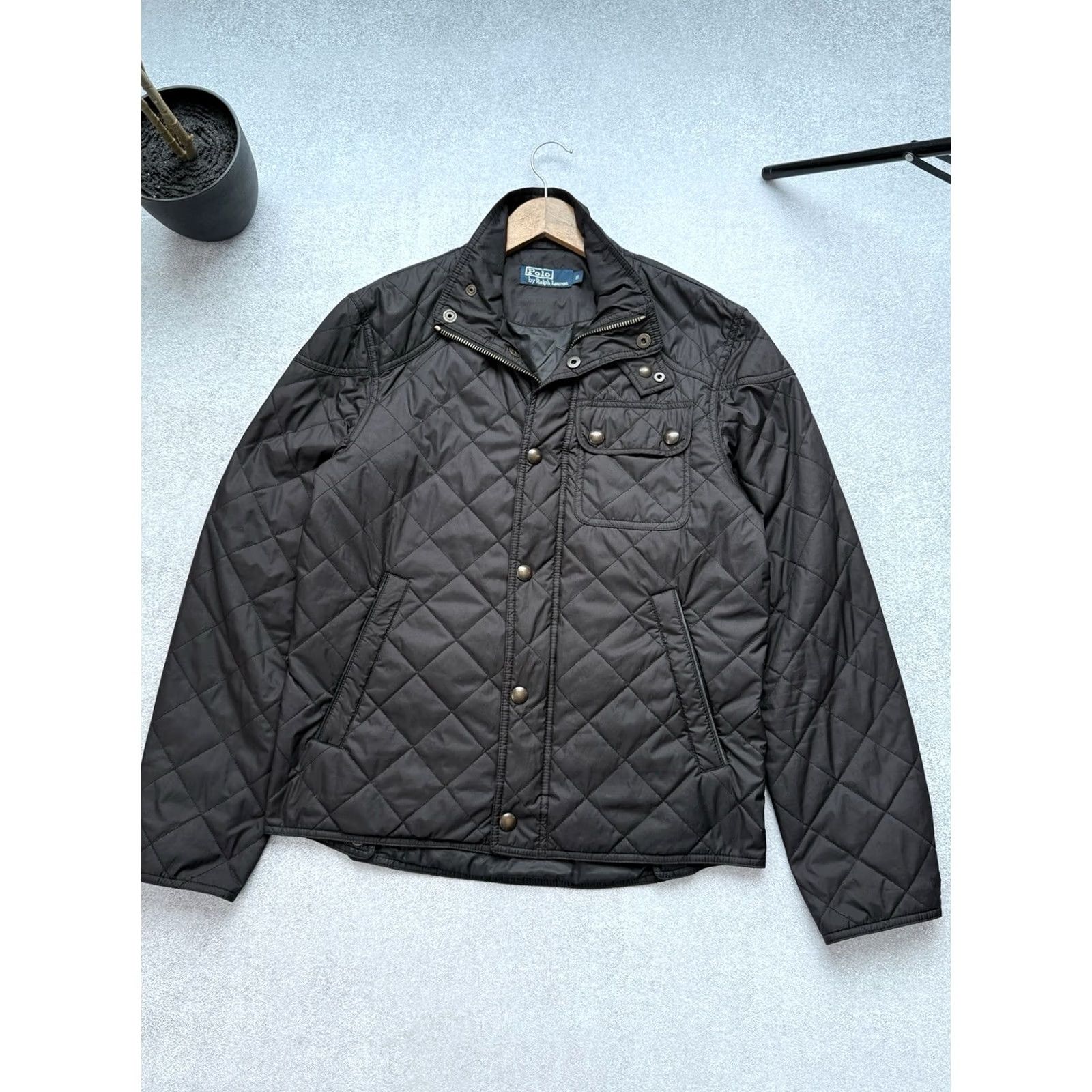 Polo Ralph Lauren VINTAGE Polo Ralph Lauren Quilted Jacket Pocket Luxury Men’s Black Size S Jacket Men Black 90s Ralph Lauren Quilted Logo Zipper Size US S / EU 44-46 / 1 - 4 Thumbnail