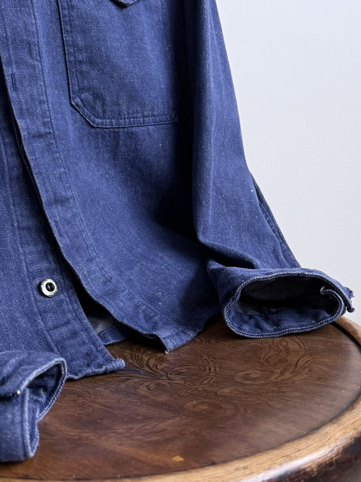 Le Laboureur Vintage 60s French Workwear Denim Sanfor Chore Jacket Size US M / EU 48-50 / 2 - 4 Thumbnail
