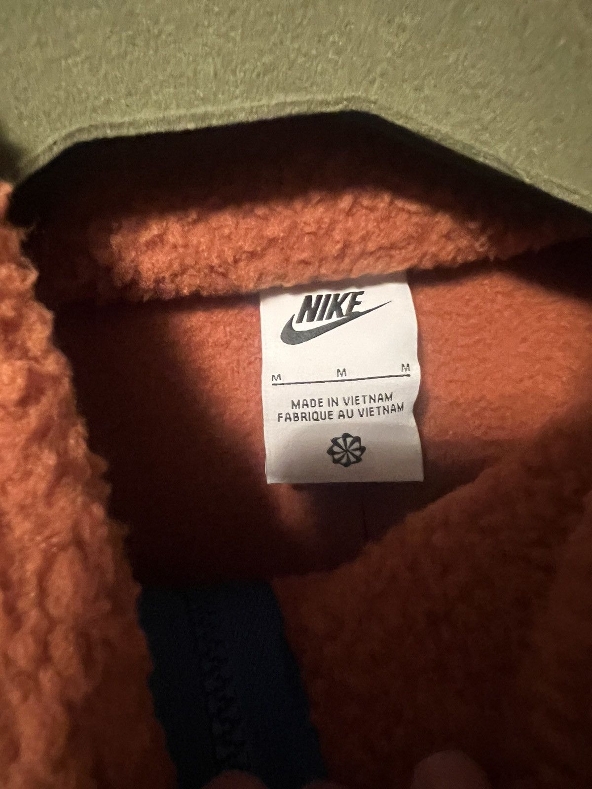 Nike Nike Sherpa Zip Up Jacket Sz M Size US M / EU 48-50 / 2 - 2 Thumbnail