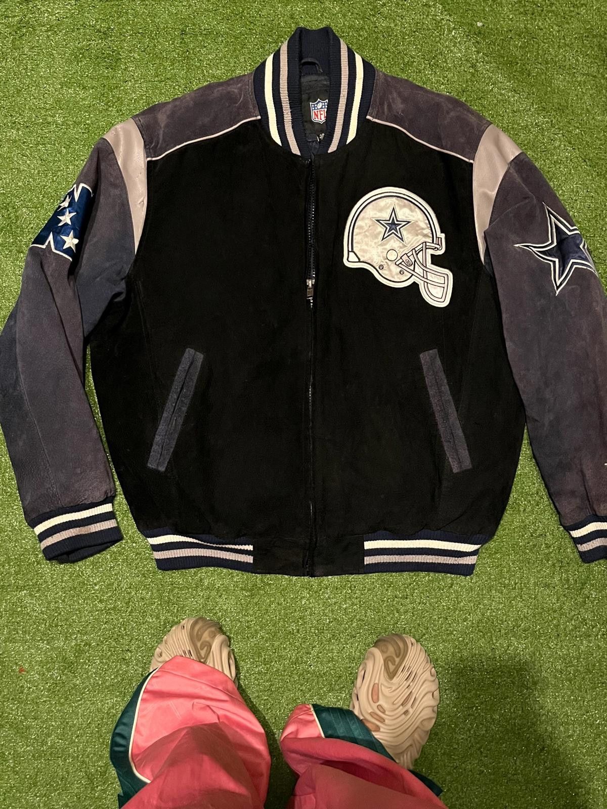 NFL Vintage Dallas Cowboys Leather and Suede Jacket Size ONE SIZE - 1 Thumbnail