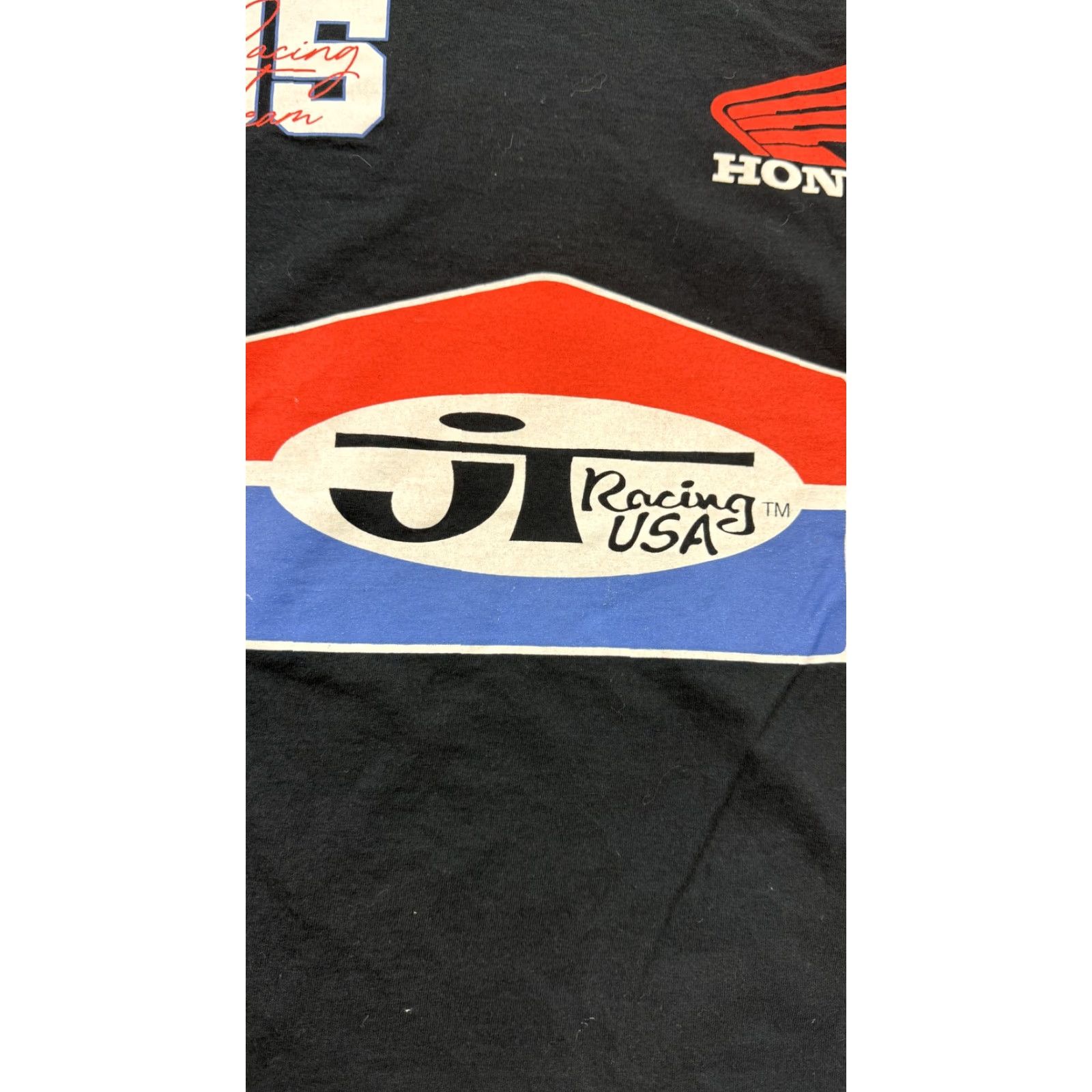 Honda VINTAGE Honda JT Racing Shirt Mens Large Black 95 Racing Team Motocross Tee T-Shirt USA Mens Size US L / EU 52-54 / 3 - 4 Thumbnail