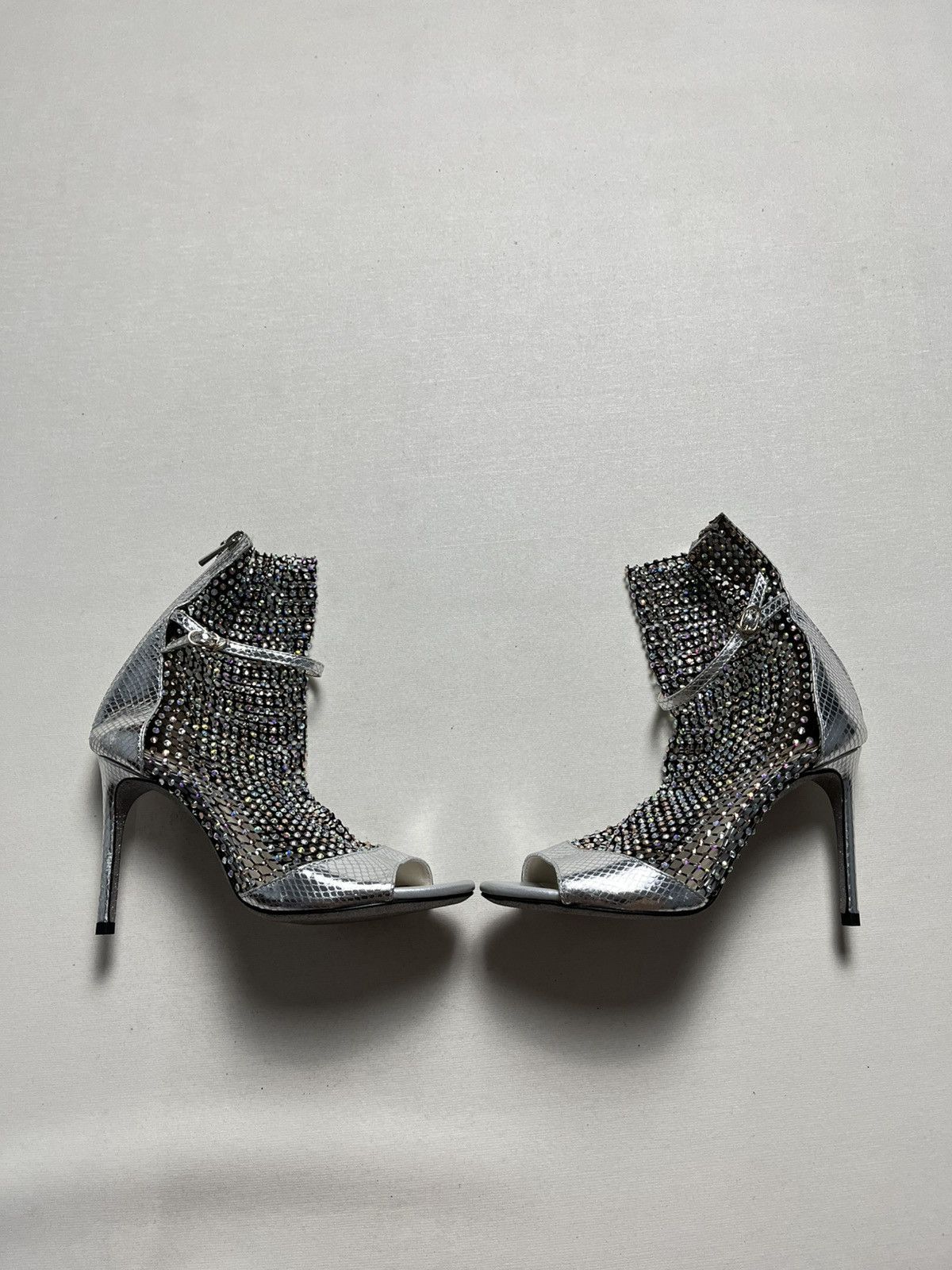 Rene Caovilla Rene caovilla galaxia silver/crystall hells in size 38 Size US 8 / IT 38 - 4 Thumbnail