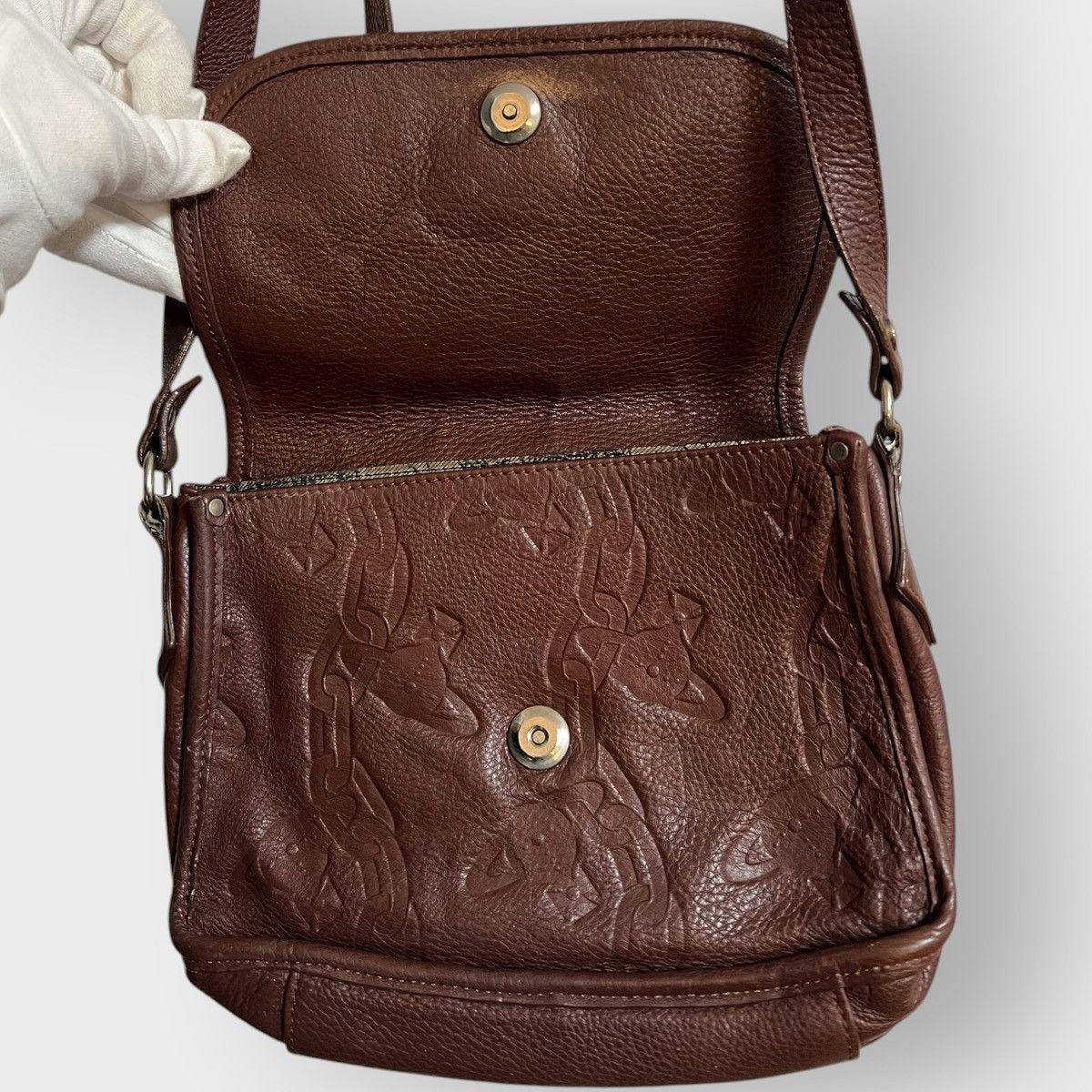Vivienne Westwood Vivienne Westwood Golden Saturn Orb Messenger Bag Size ONE SIZE - 5 Thumbnail