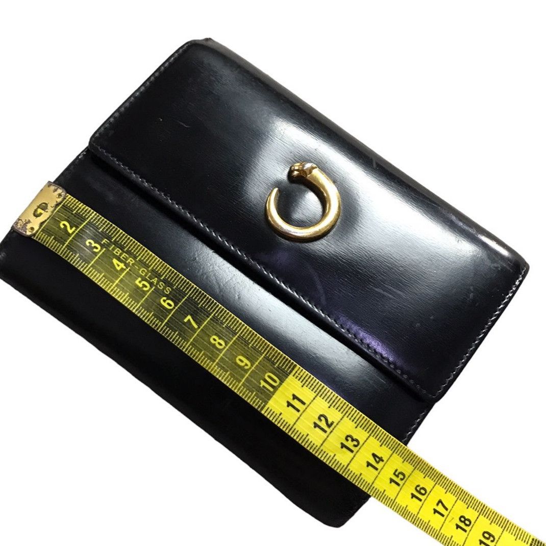 Cartier × Leather × Vintage Vintage Cartier Panthers Black Leather Wallet Size ONE SIZE - 11 Thumbnail