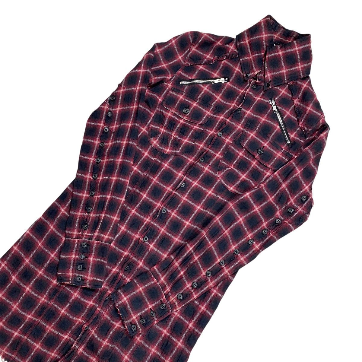 Le Grande Bleu (L.G.B.) LGB Distressed Plaid Flannel Shirts Size US XS / EU 42 / 0 - 6 Thumbnail