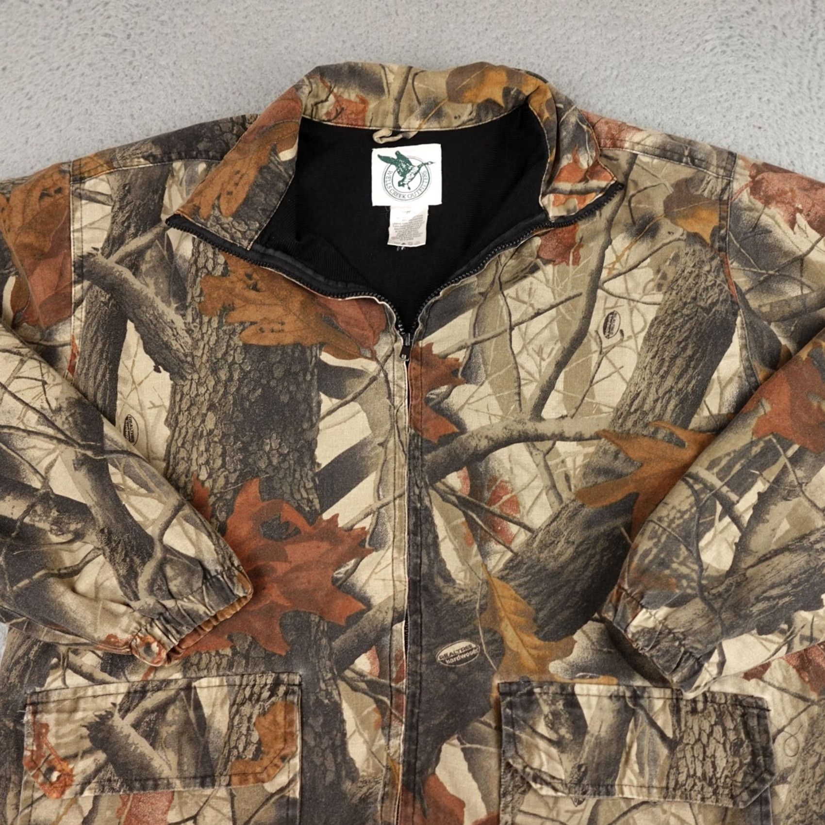 Vintage VINTAGE Wells Creek Outfitters Jacket Mens Large Green Camo Hunting Mossy Oak Size US L / EU 52-54 / 3 - 3 Thumbnail