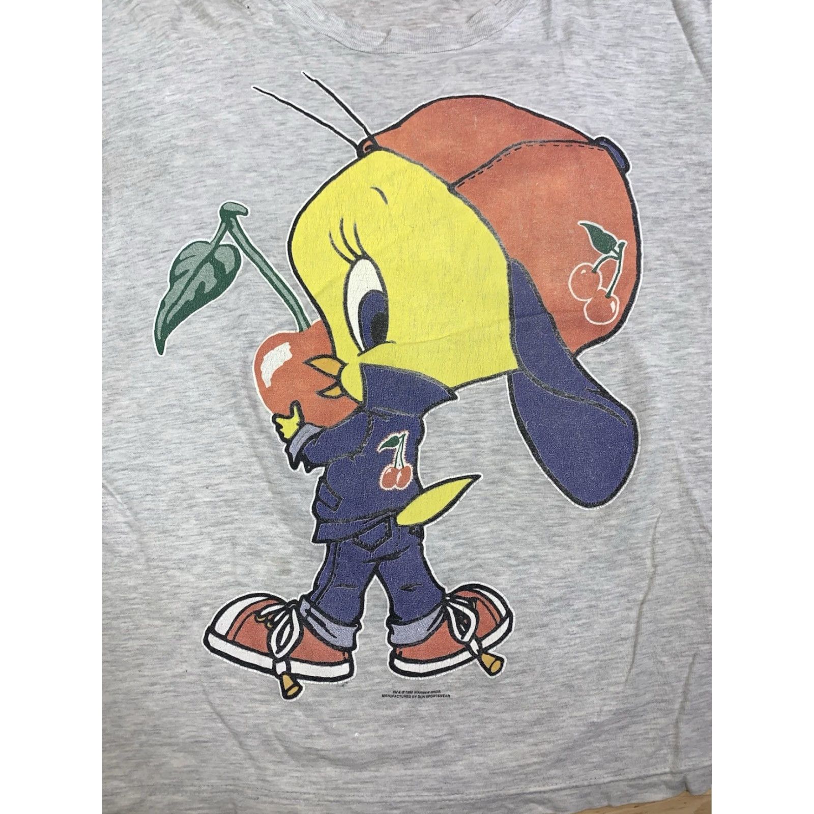 Vintage VINTAGE Tweety Bird Shirt Looney Tunes XL Gray 90s Cartoon Adult Unisex T-Shirt Short Sleeve Other Keywords Size US XL / EU 56 / 4 - 3 Thumbnail