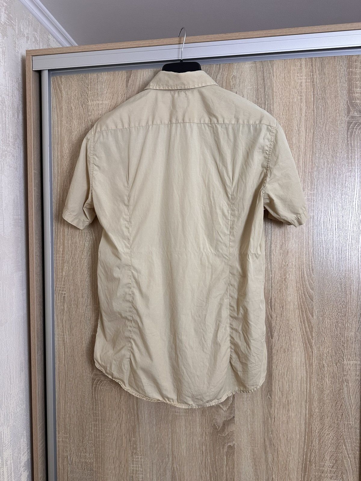 C.P. Company 🔥 90s C.P. Company Button Up Logo Shirt Beige Vintage Size US M / EU 48-50 / 2 - 4 Thumbnail
