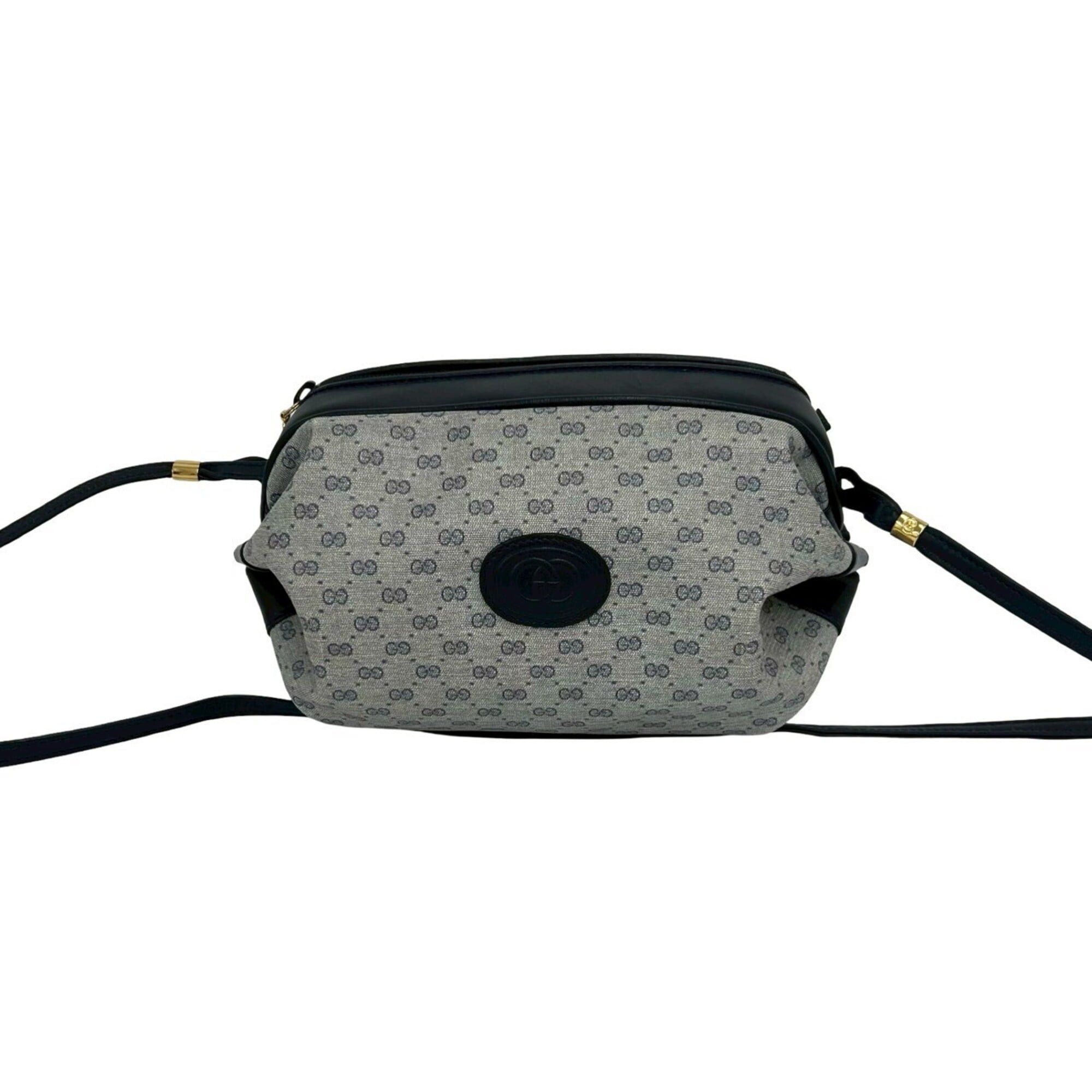 Gucci GUCCI Vintage Old Gucci Micro GG Logo Hardware Leather Mini Shoulder Bag Pouch Navy 41439 Size ONE SIZE - 1 Thumbnail