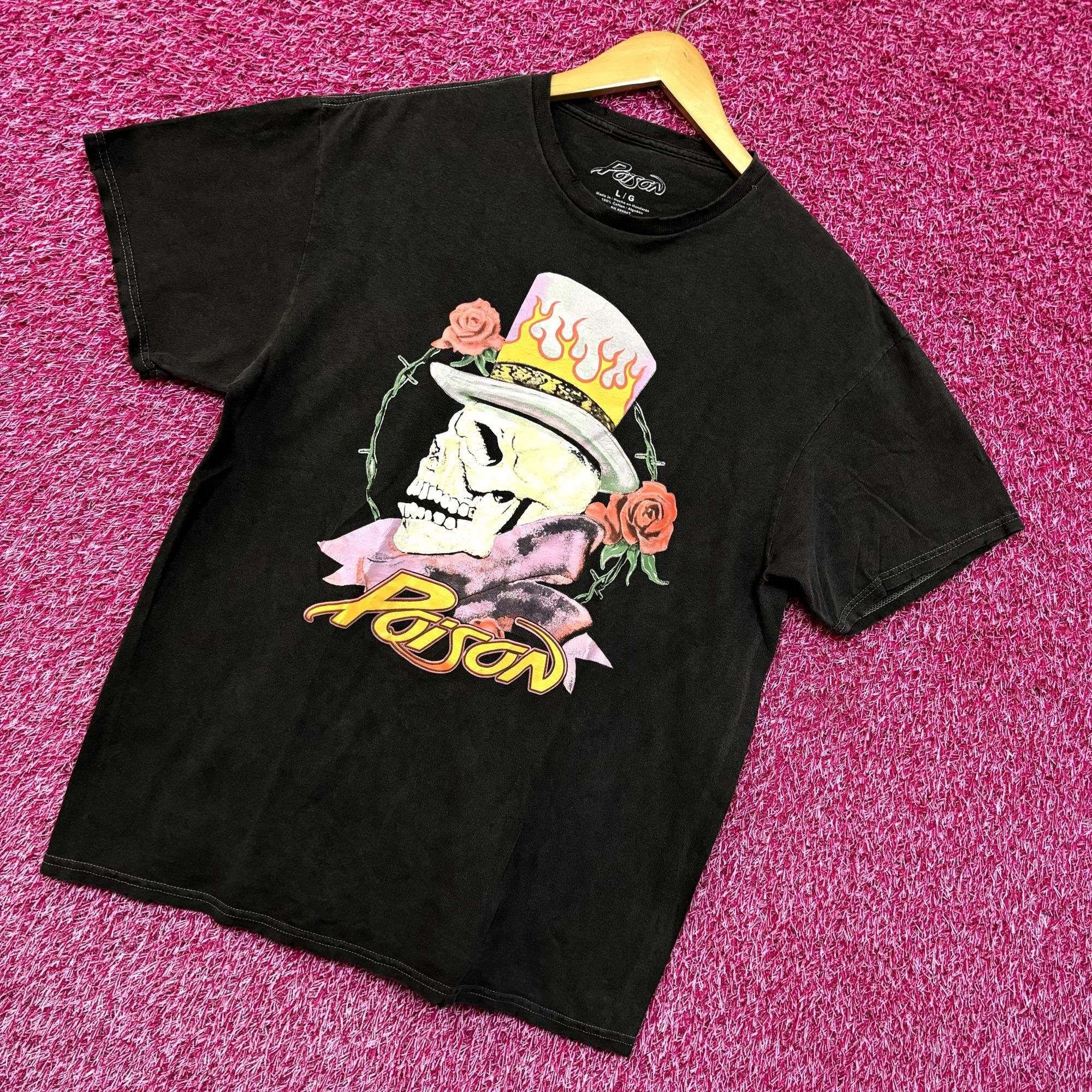 Band Tees Poison Flesh and Blood Tattoo Heavy Metal Tee L Size US L / EU 52-54 / 3 - 3 Thumbnail