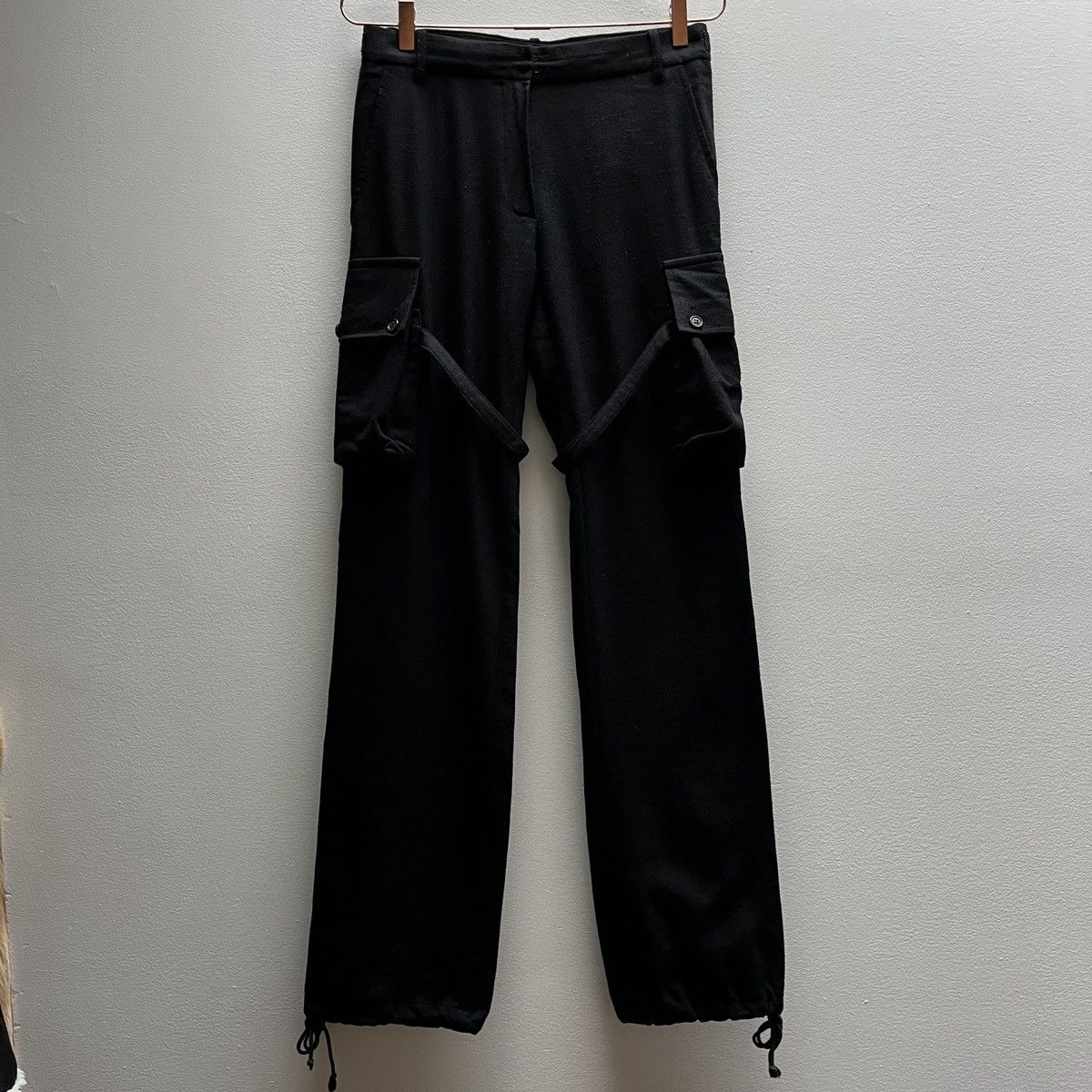 Ann Demeulemeester Ann Demeulemeester FW02 Bondage Cargo Wool Pants Size US 30 / EU 46 - 16 Thumbnail