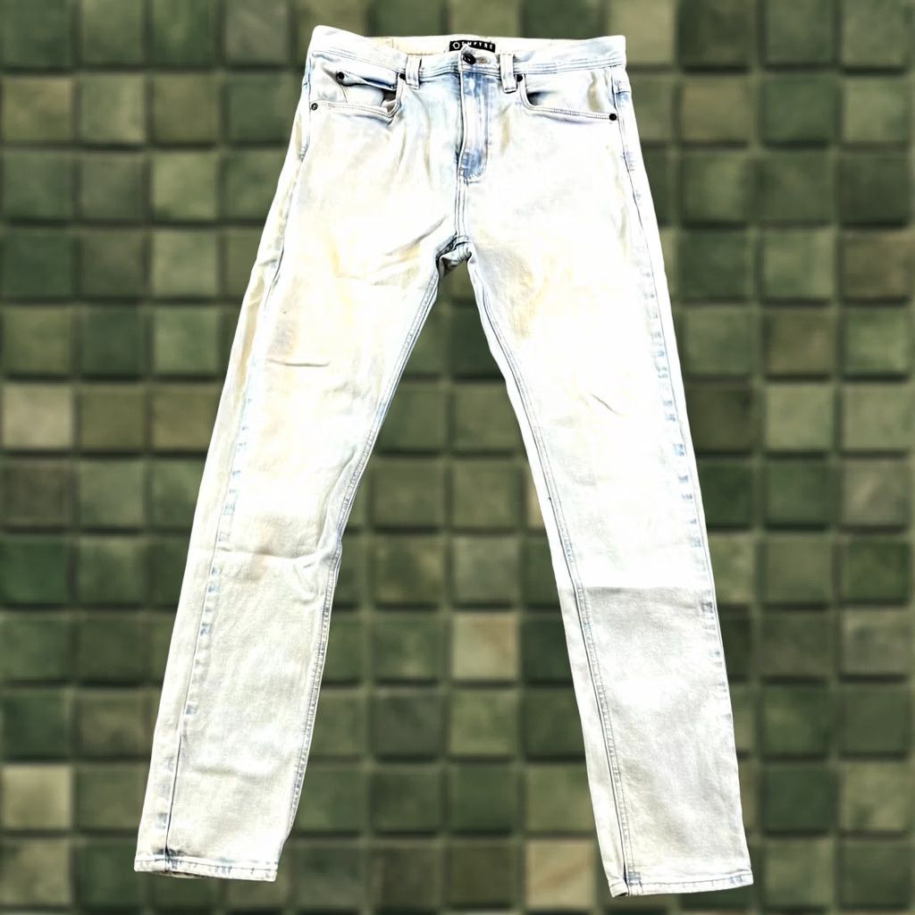 Empyre Empyre Verge Jeans Mens 32 Light Blue Denim Cotton Stretch Skinny Leg Streetwear Jeans Size US 32 / EU 48 - 1 Thumbnail