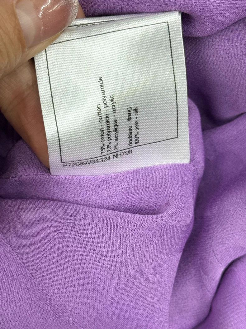 Chanel Chanel 22 spring and summer purple plaid four-pocket knitt Size XXS / US 00 / IT 34 - 7 Thumbnail