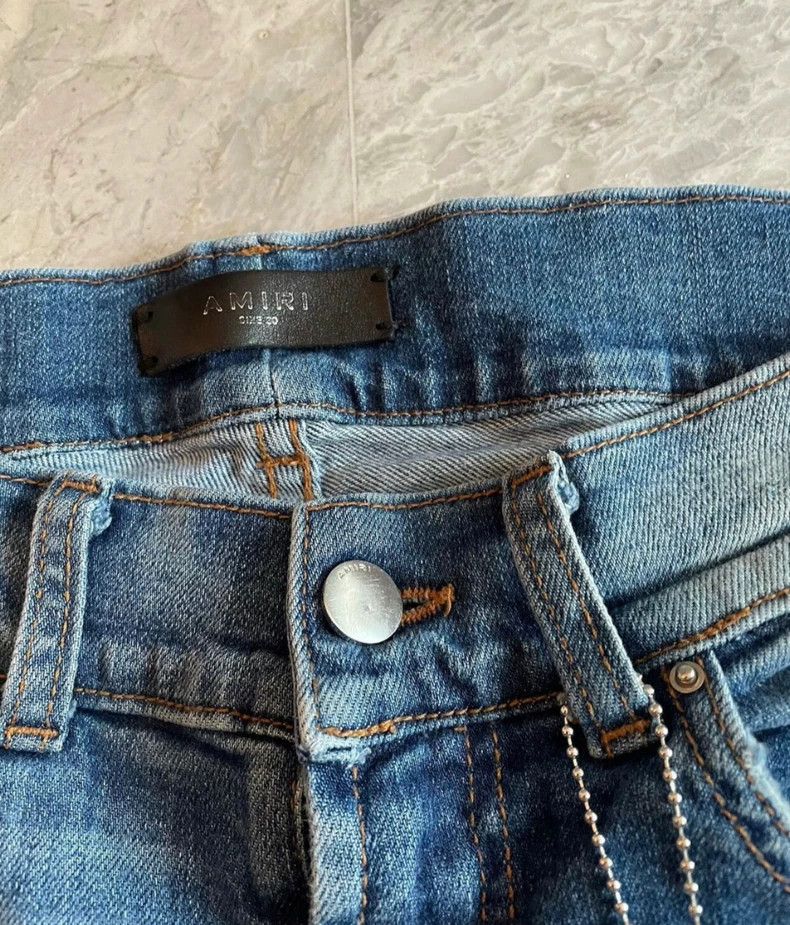 Amiri Amiri 15 season OG patchwork blue jeans Size US 30 / EU 46 - 2 Thumbnail