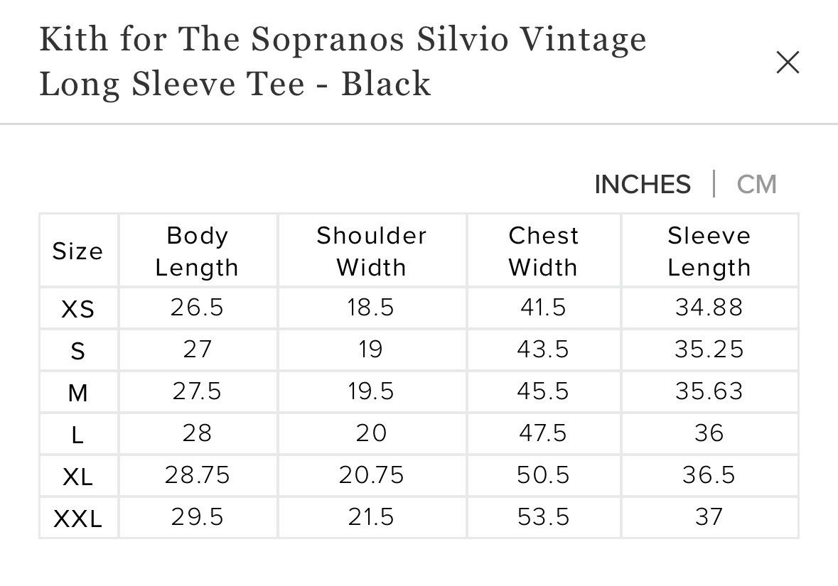Kith Kith for The Sopranos Silvio Vintage Long Sleeve Tee Size US XXL / EU 58 / 5 - 8 Thumbnail