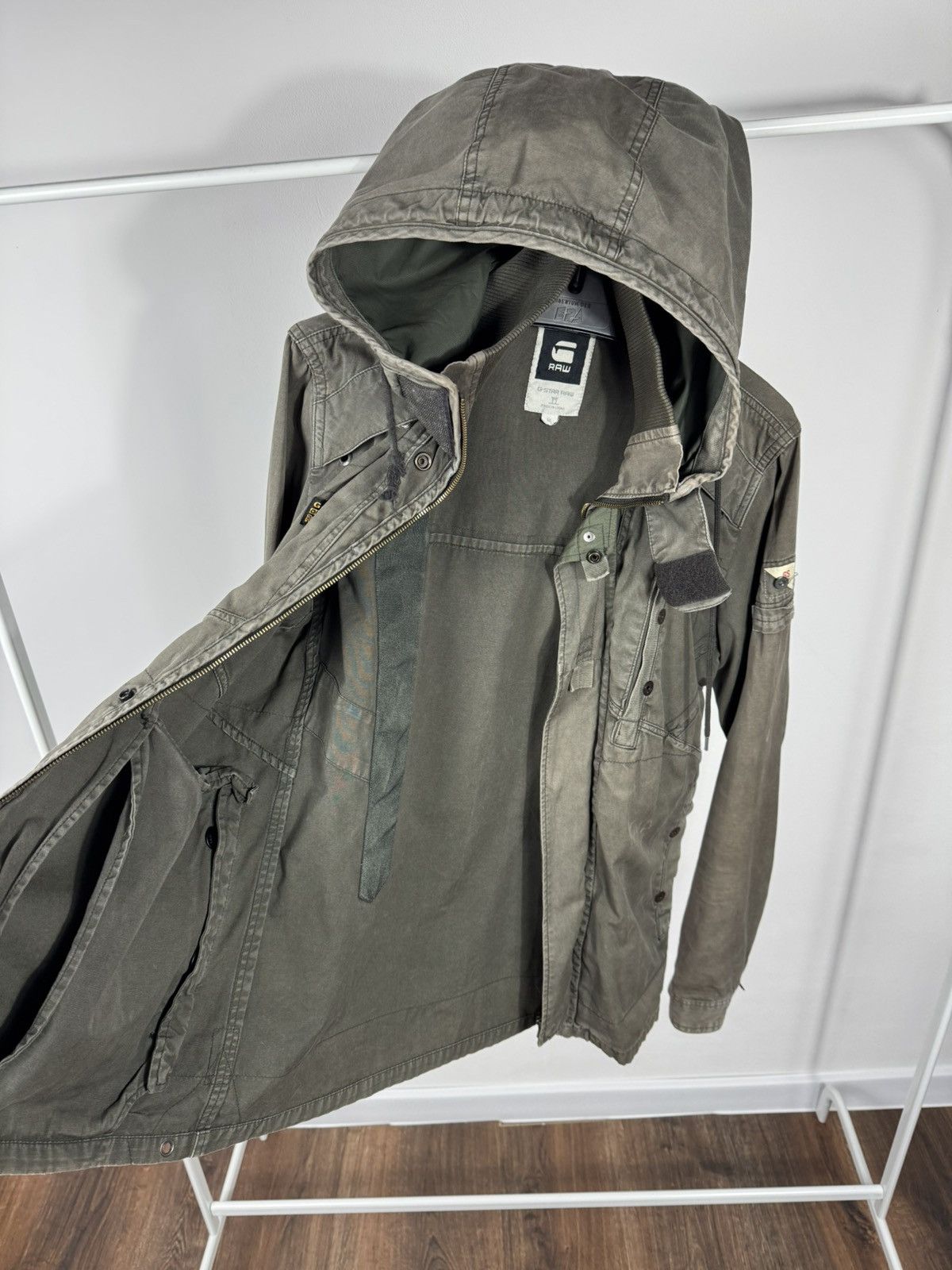 G-Star G Star RAW Military Field Jacket Distressed Hooded Utility M Size US M / EU 48-50 / 2 - 9 Thumbnail