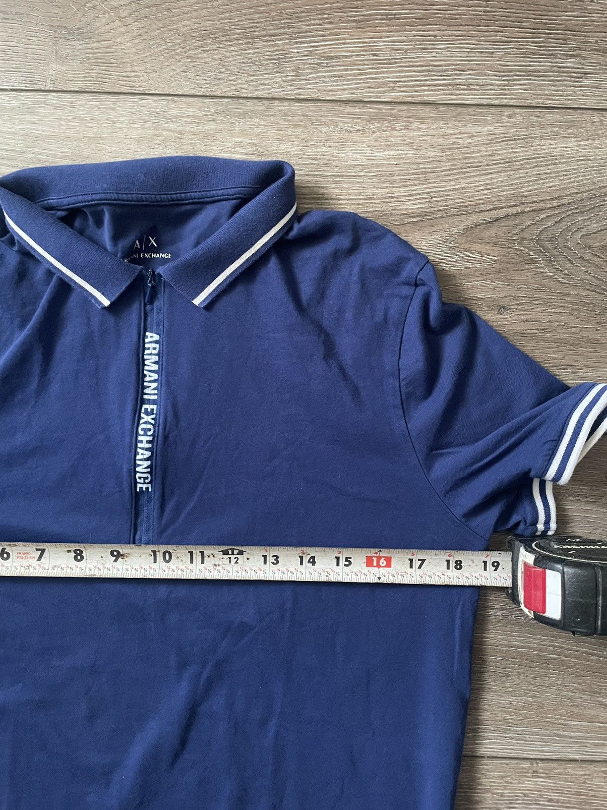 Designer Armani Exchange Blue Polo Size US S / EU 44-46 / 1 - 4 Thumbnail