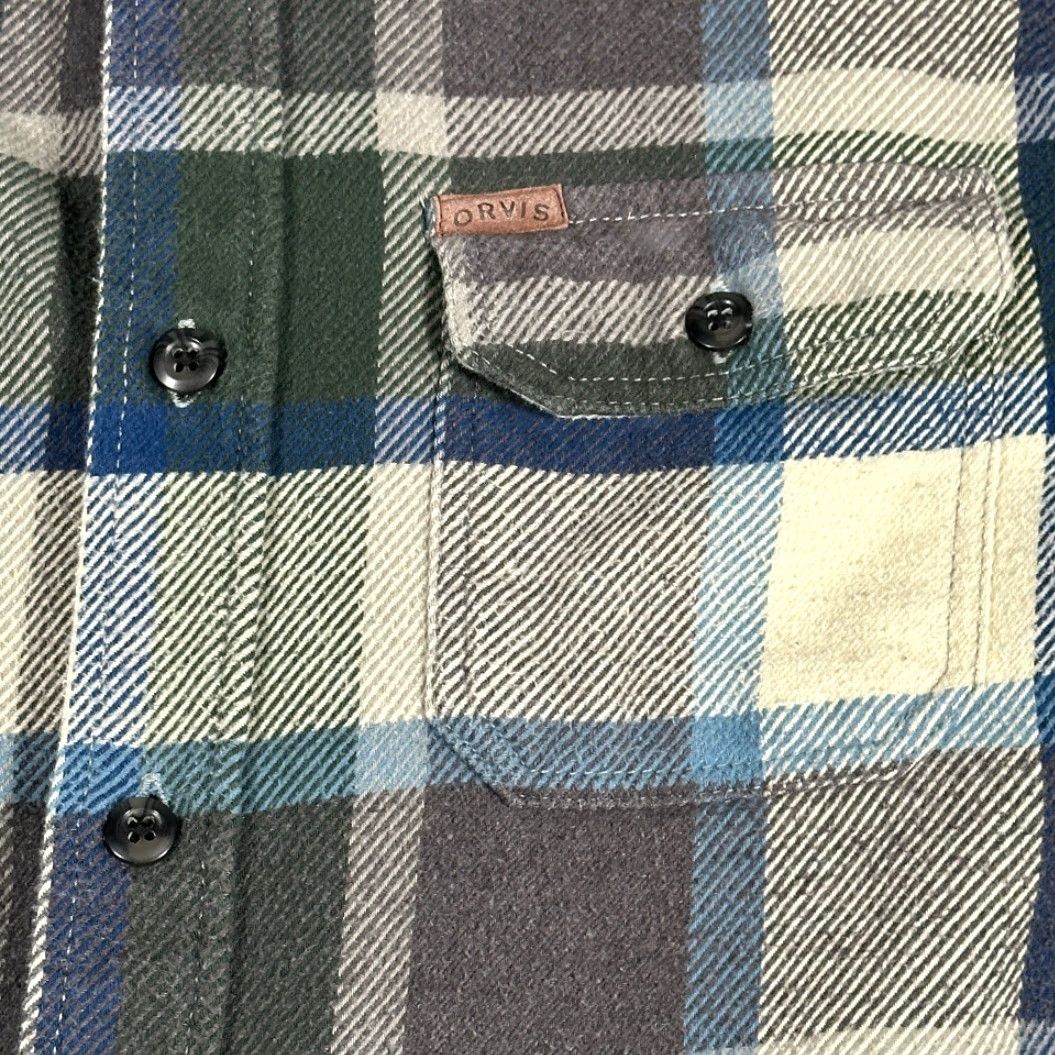 Orvis Orvis Jacket Shirt Mens MEDIUM White Plaid Flannel Cotton Heavyweight Pockets Casual, Travel Size US M / EU 48-50 / 2 - 5 Thumbnail
