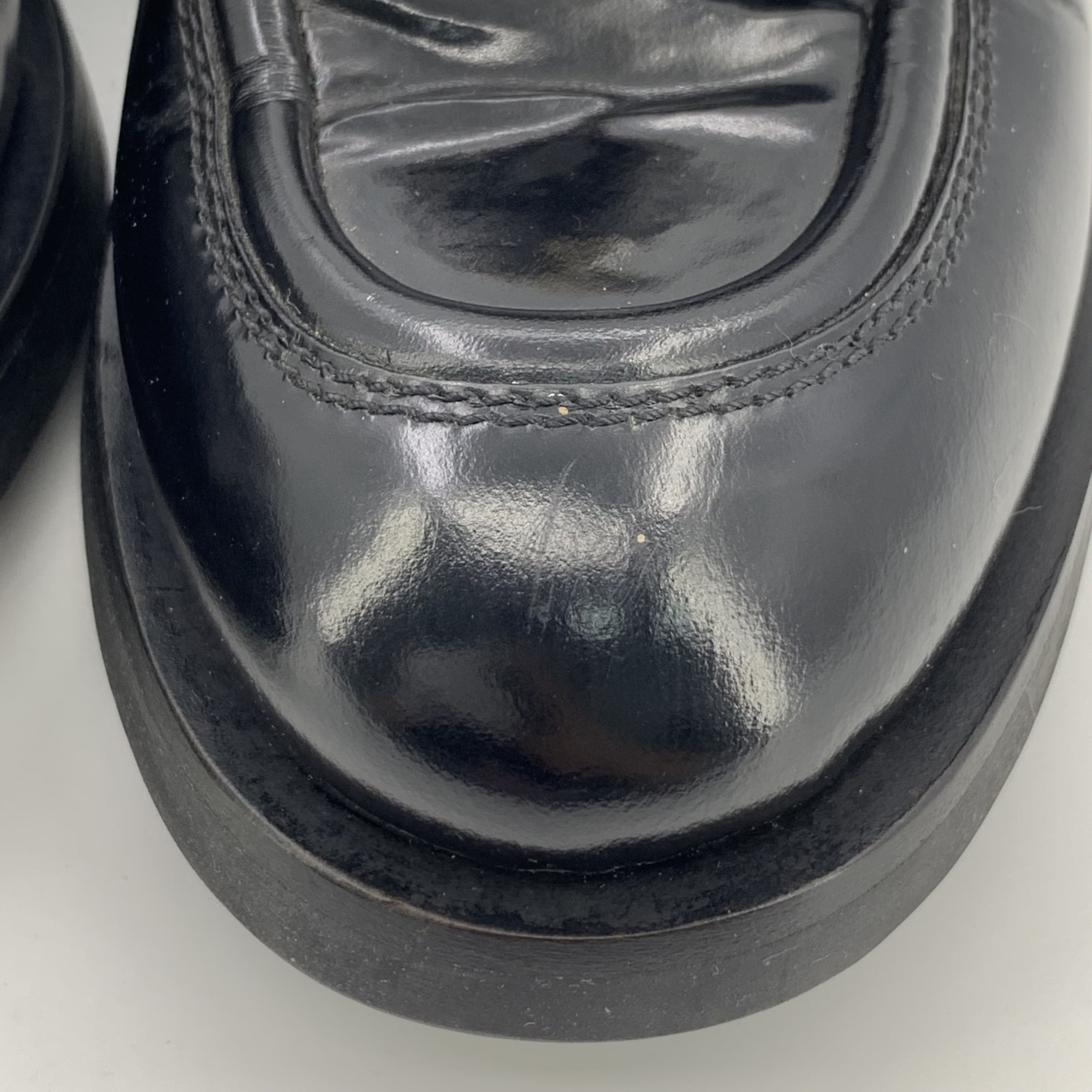 Prada Prada Black Leather Triangle Loafers (Size 35) Size US 5 / IT 35 - 4 Thumbnail