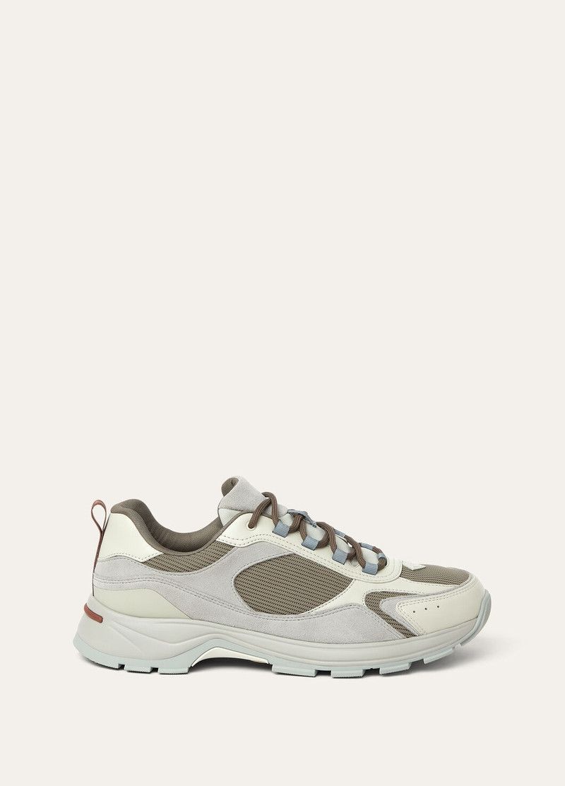 Loro Piana o1loc1c0126 FAP3630 Cairn Walk Low-Top Sneakers in Grey Size US 8 / EU 41 - 1 Thumbnail