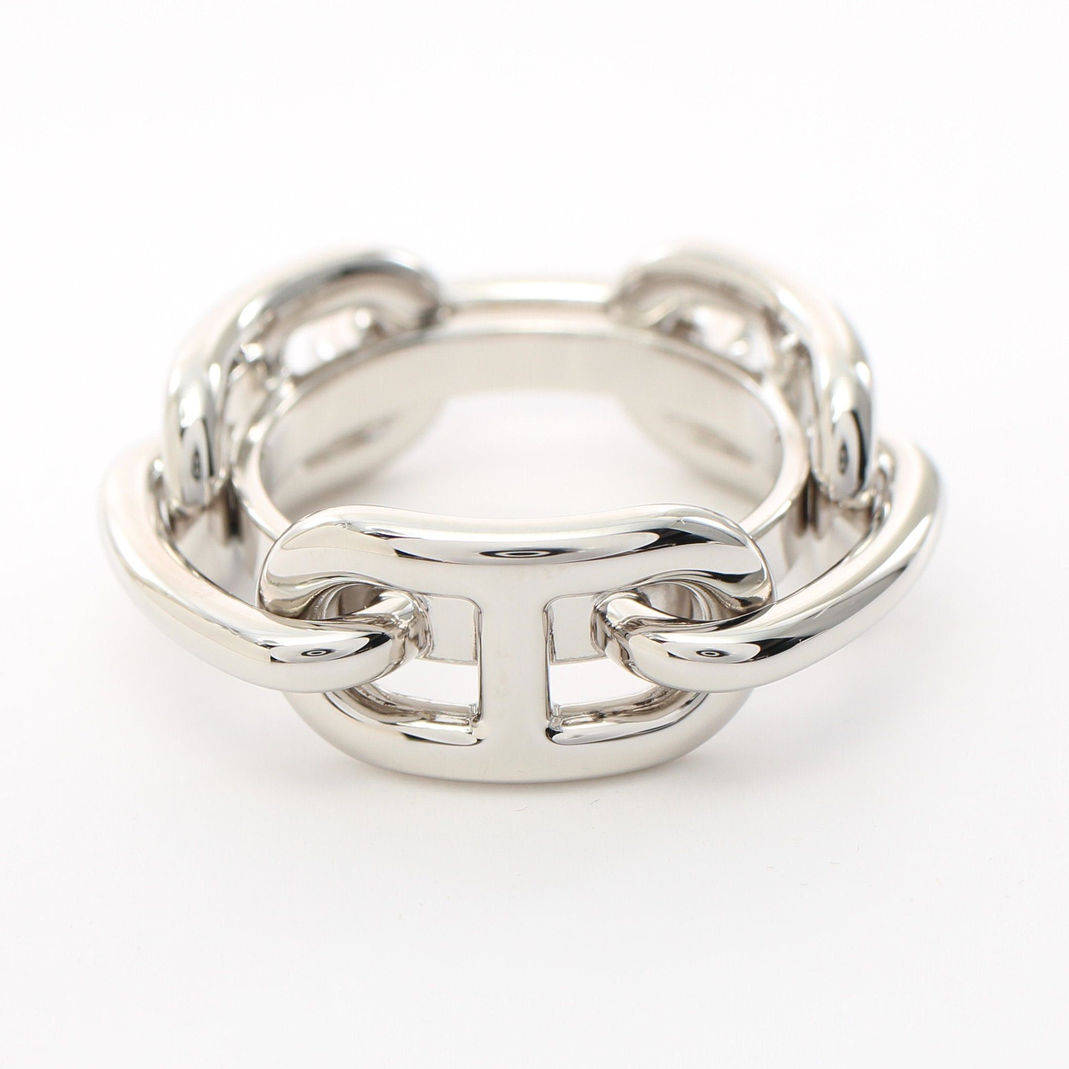 image of Hermes Chaîne D'ancre Scarf Ring Silver, Women's