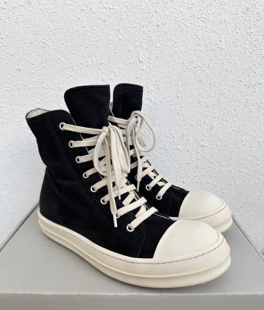 Rick Owens Rick Owens DRKSHDW black and white canvas sneakers Size US 8 / EU 41 - 3 Thumbnail