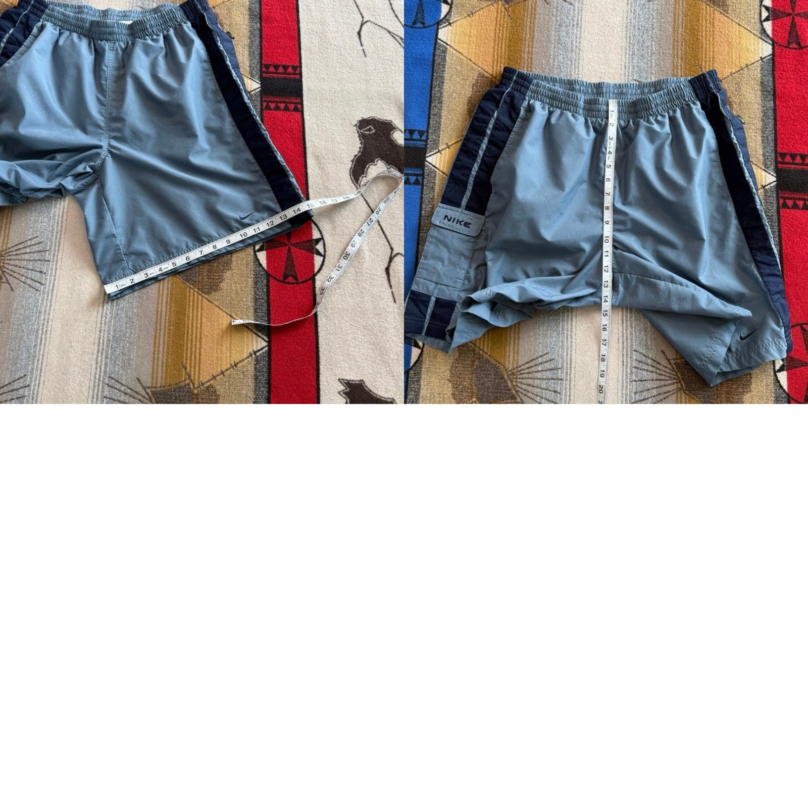 Nike VINTAGE Nike Board Shorts Swim Trunks Bottom Men XL Blue 90s Y2K Sports Summer Size US 36 / EU 52 - 9 Thumbnail