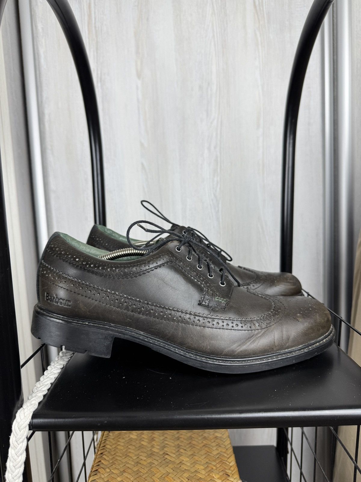 Barbour Barbour Tech black leather Oxford Derby shoes Size US 12 / EU 45 - 1 Thumbnail