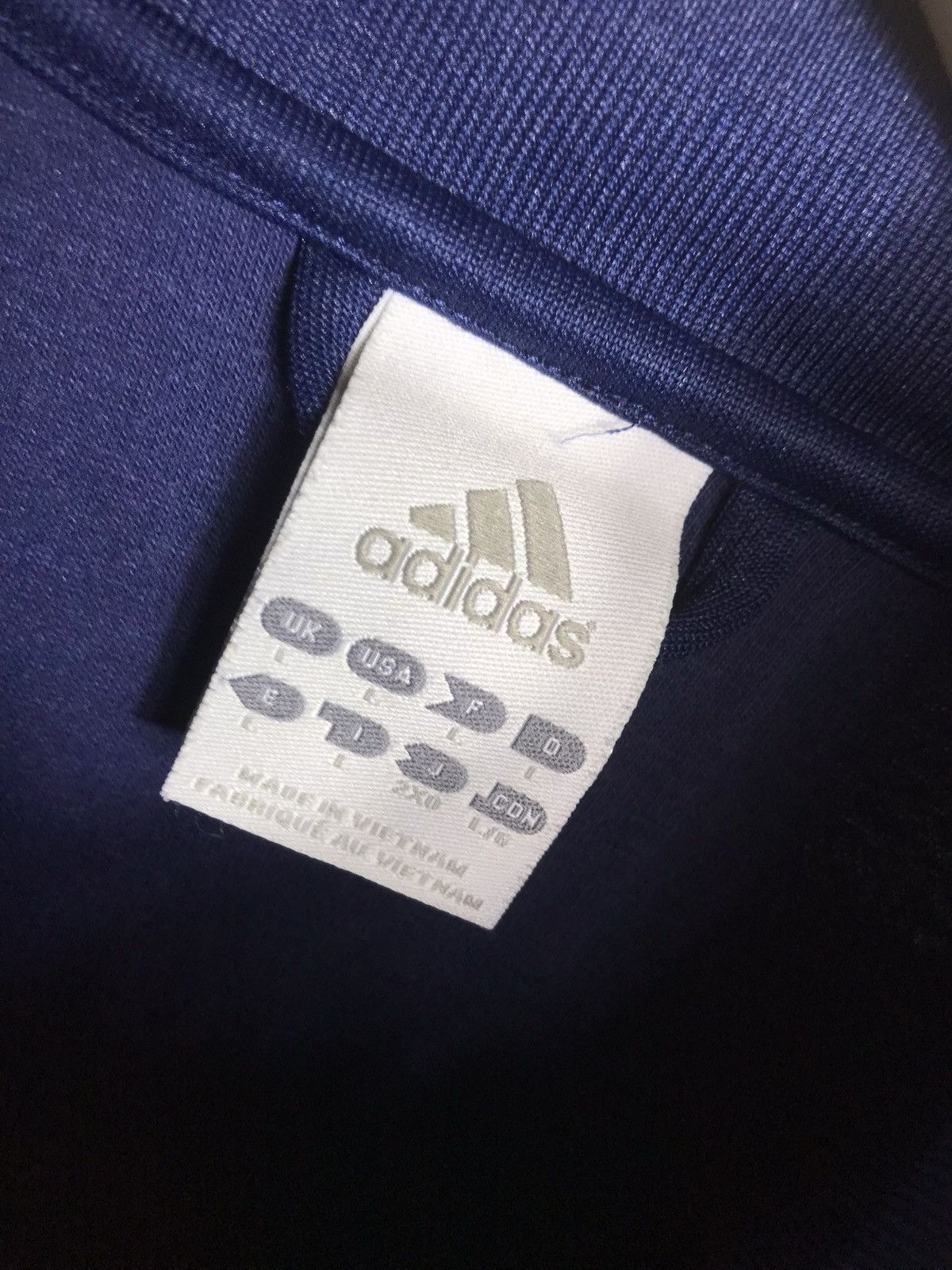 Adidas × Sports Specialties × Vintage France National 2007/2009 Blue Track Jacket Soccer Jersey Size US L / EU 52-54 / 3 - 9 Thumbnail