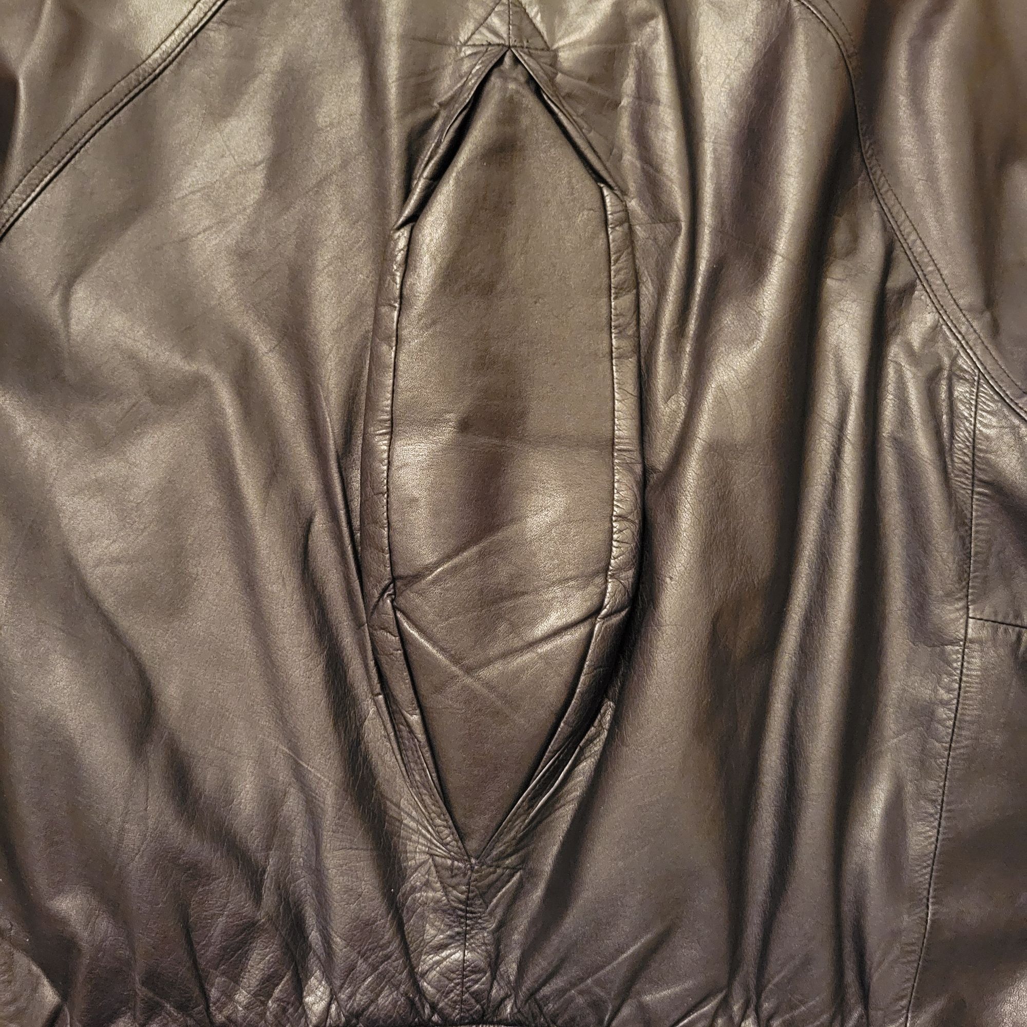 Remy Remy Black Leather Bomber Jacket 46 Korea Aviator 90s Y2K Size US XXL / EU 58 / 5 - 6 Thumbnail