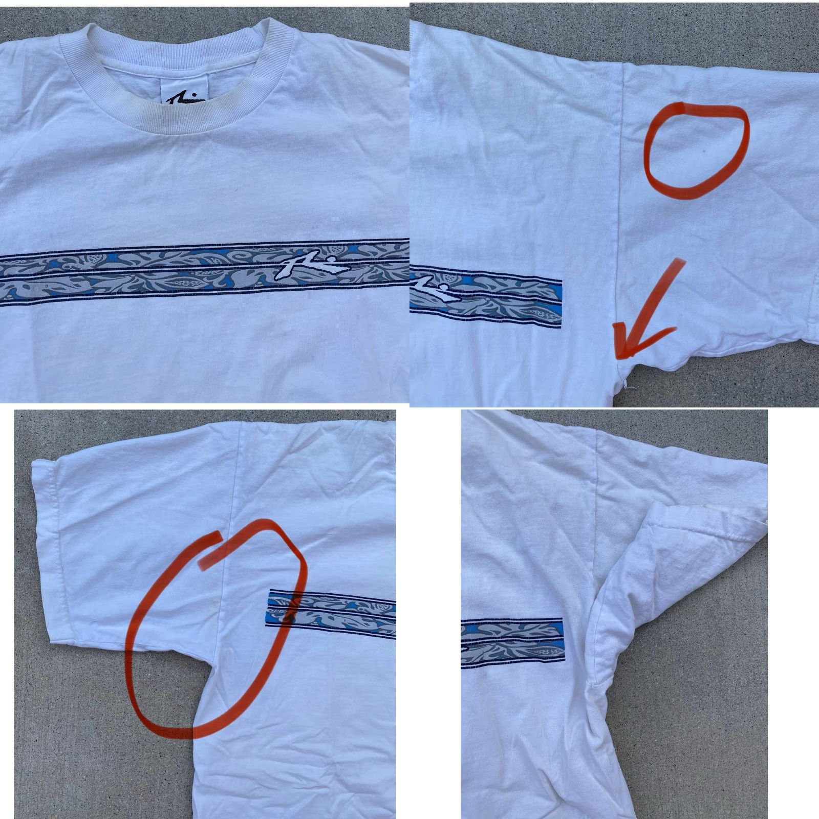 Rusty VINTAGE Rusty T Shirt Logo Tee Front Back Graphics Surf Beach Worn Stain M Mens Shirt M White Cotton Logo Beach 90s Vintage Rusty Brand Tee Size US M / EU 48-50 / 2 - 9 Thumbnail