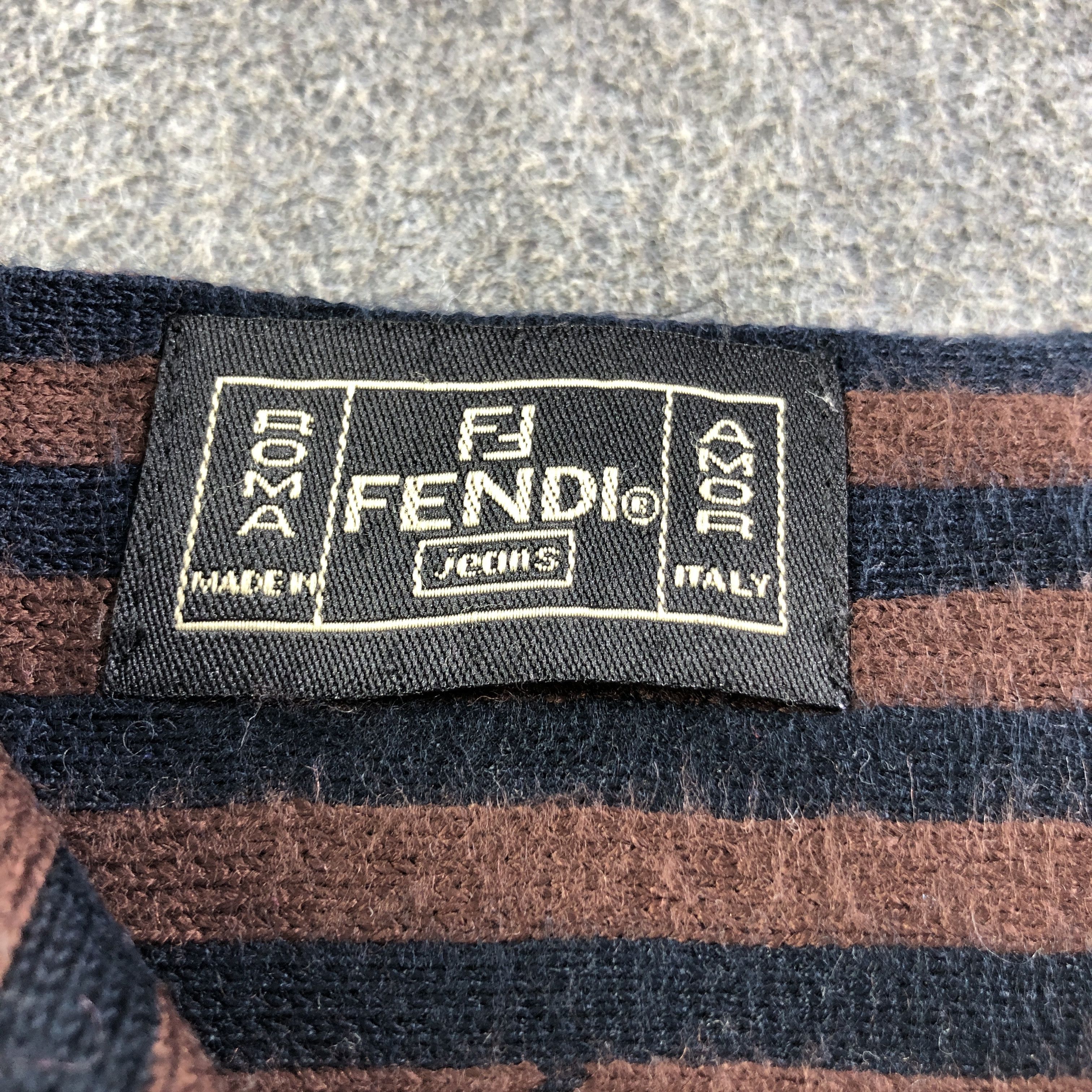 Fendi Fendi FF Monogram Tartan Wool Scarf Muffler V2685 Size ONE SIZE - 5 Thumbnail