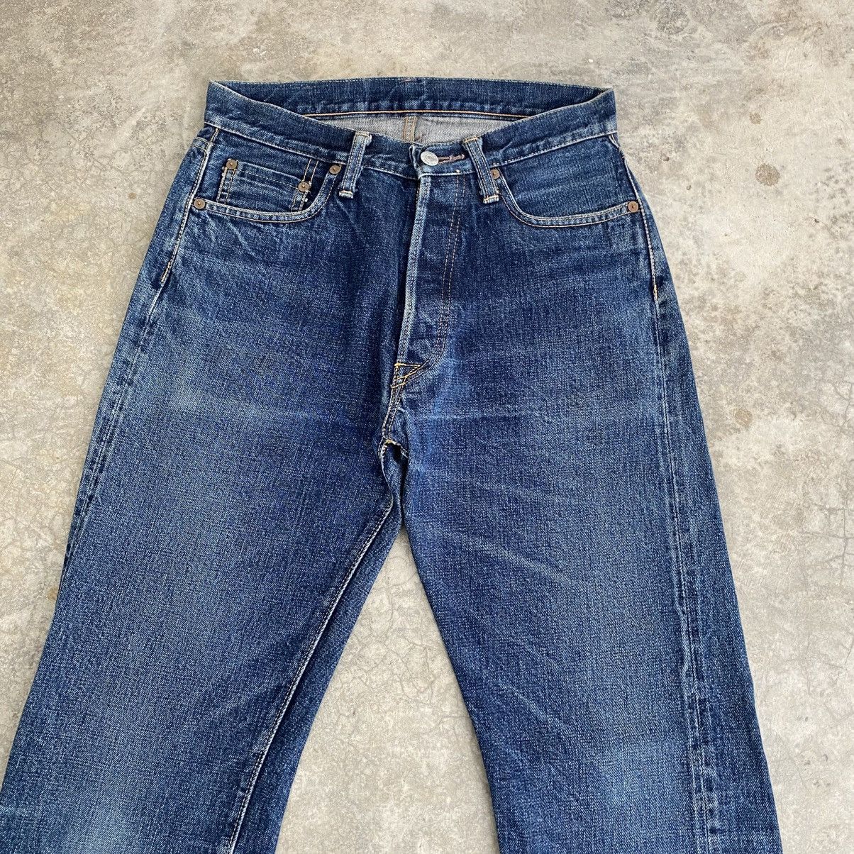 Denime Vintage 90’s Denime Faded Blue Distressed Selvedge Jeans Size US 29 - 4 Thumbnail