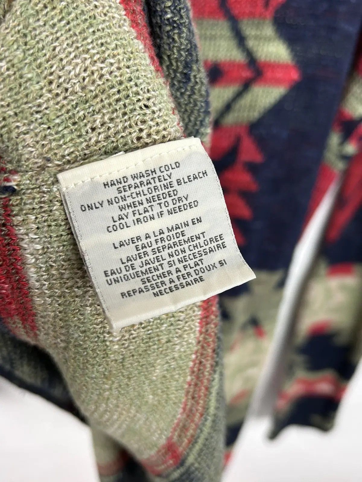 Polo Ralph Lauren Vintage Ralph Lauren Aztec American Flag USA Knit Sweater Size S / US 4 / IT 40 - 8 Thumbnail