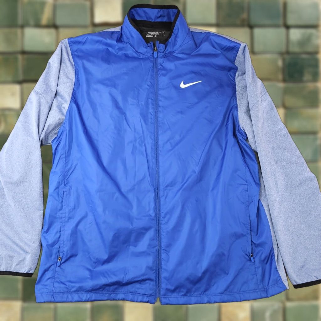 Nike Nike Golf Jacket XL Blue Gray Full Zip Lightweight Hybrid Swoosh Mens Size US XL / EU 56 / 4 - 1 Thumbnail