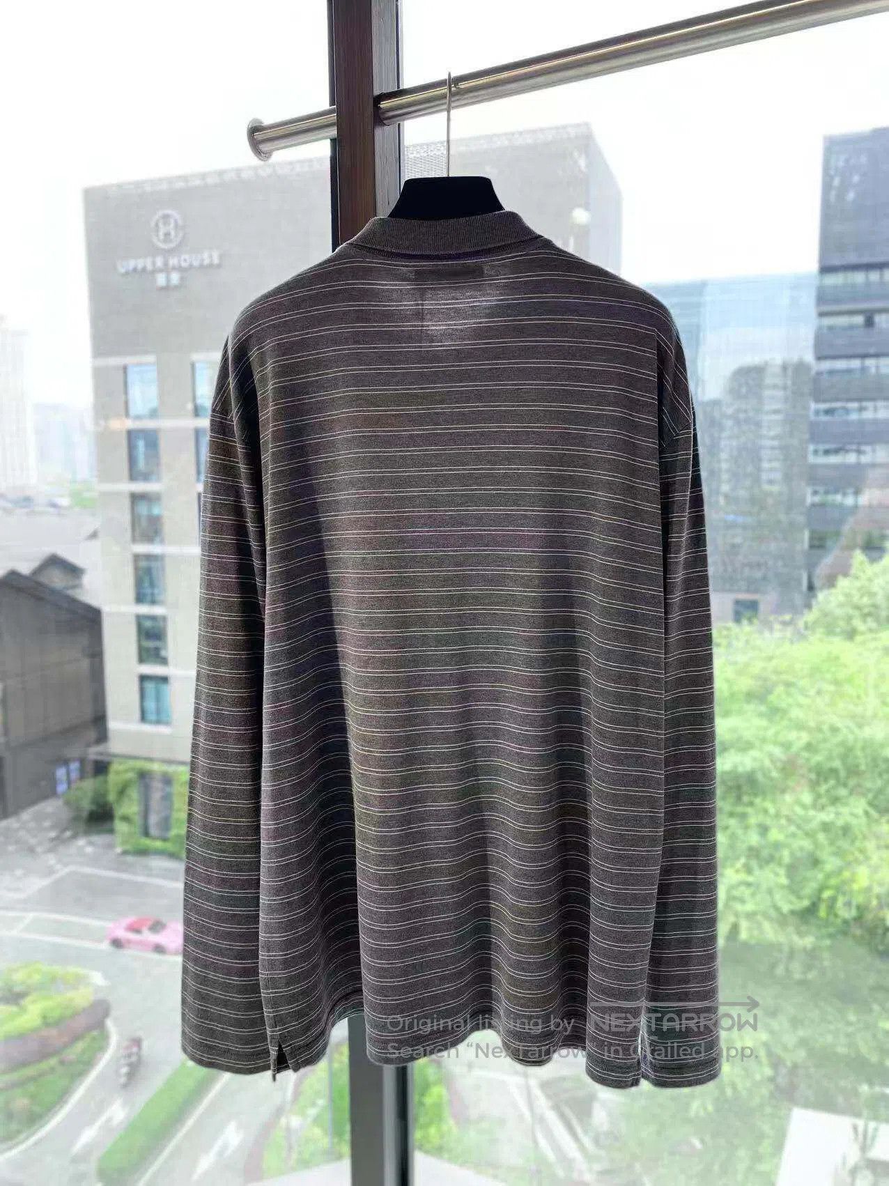 Miu Miu Miu Miu Chest logo monogram print striped long-sleeved pol Size XS / US 0-2 / IT 36-38 - 3 Thumbnail
