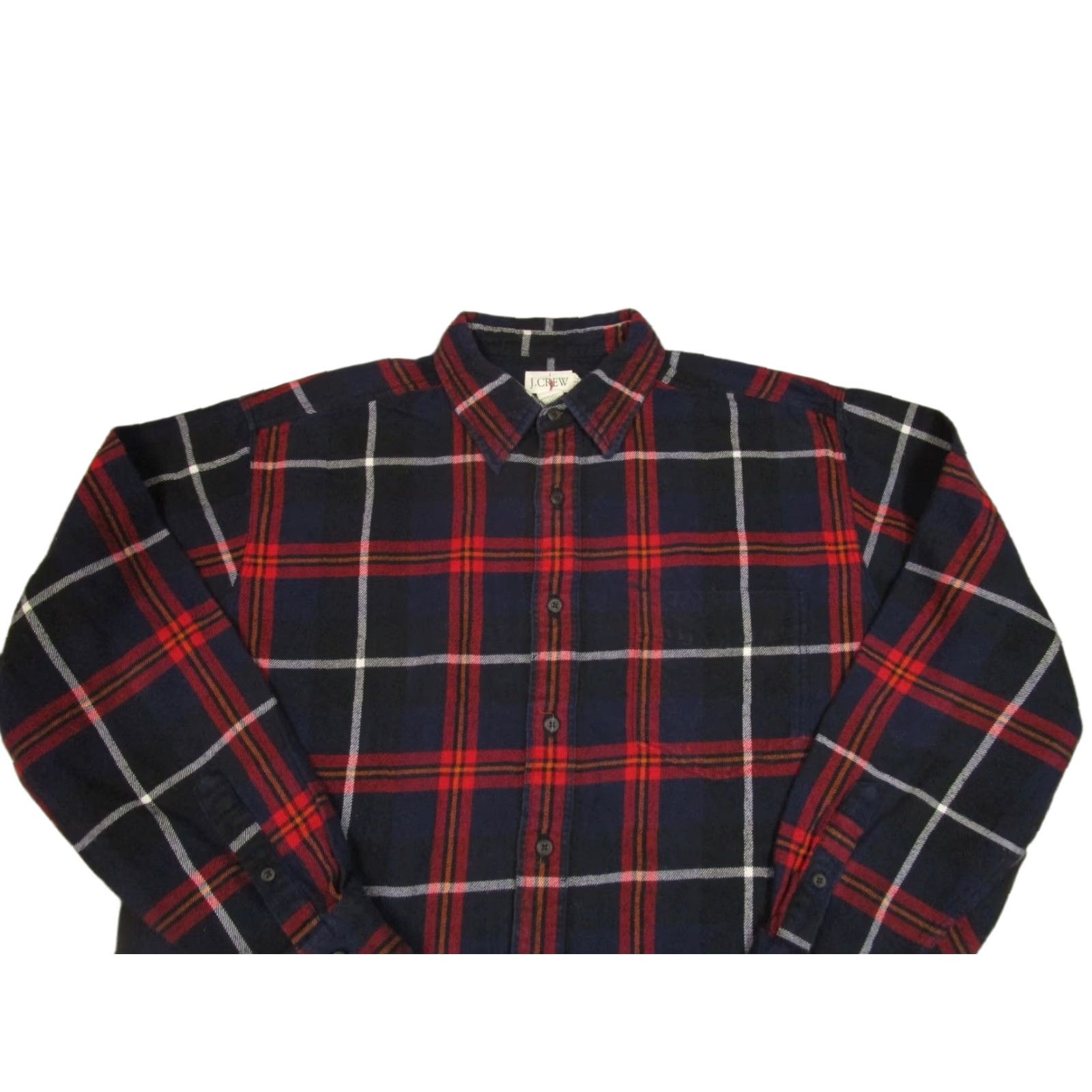 J.Crew VINTAGE J.CREW Shirt Men L Blue Plaid Oarsman Flannel Long Sleeve 90s Button-Up COTTON, KNIT, OUTDOOR Mens Size US L / EU 52-54 / 3 - 1 Thumbnail