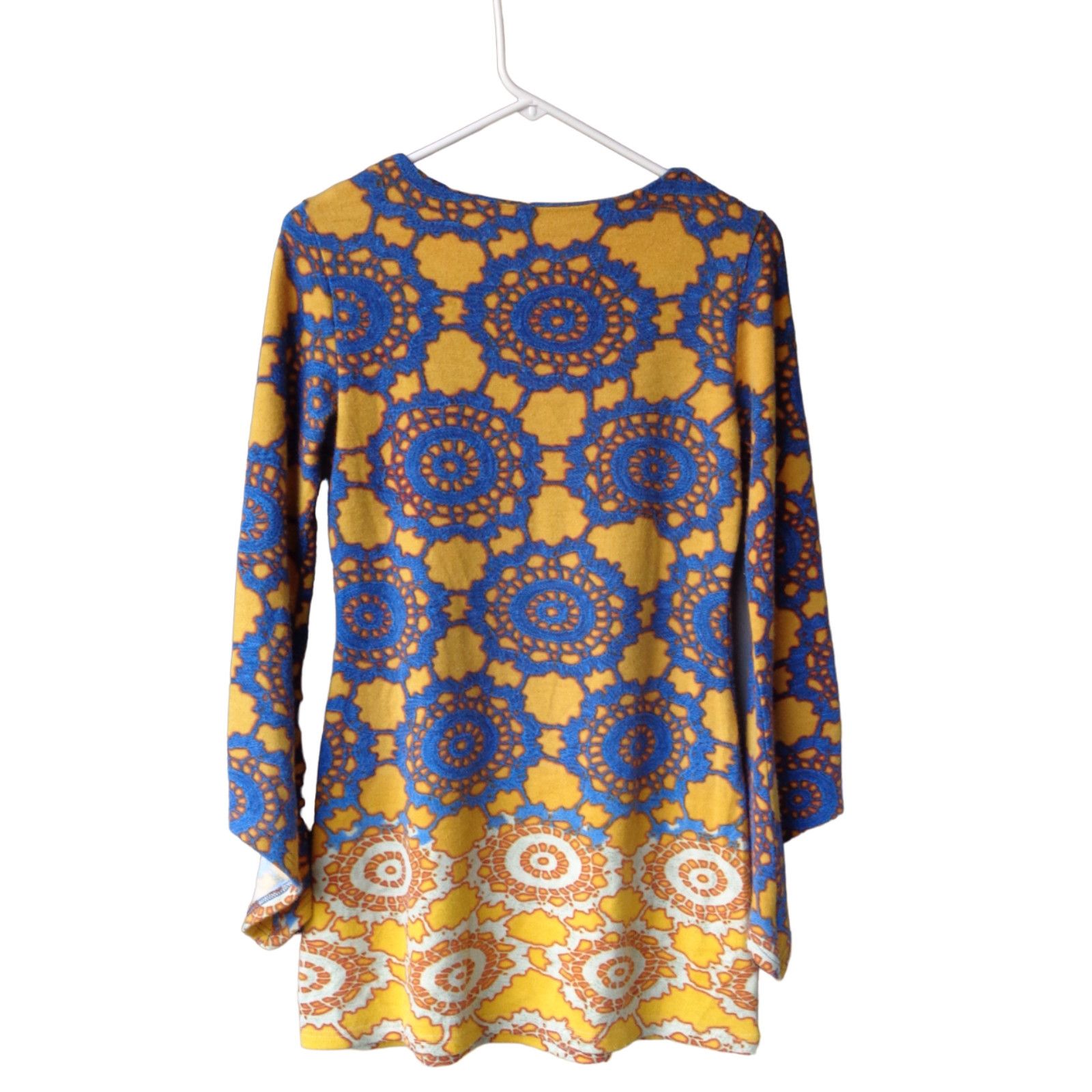 Other Aryeh Yellow Blue Knit Shirt Sweater Tunic Top Sz S Boho Size S / US 4 / IT 40 - 5 Thumbnail