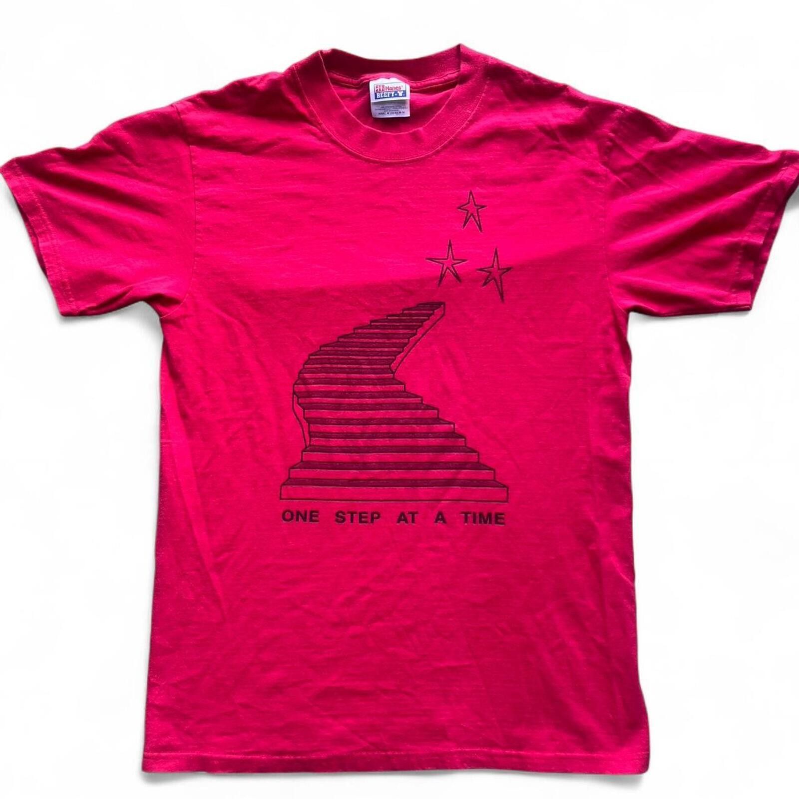 Hanes Positive One Step At A Time Graphic T-Shirt Size Medium Size US M / EU 48-50 / 2 - 1 Thumbnail