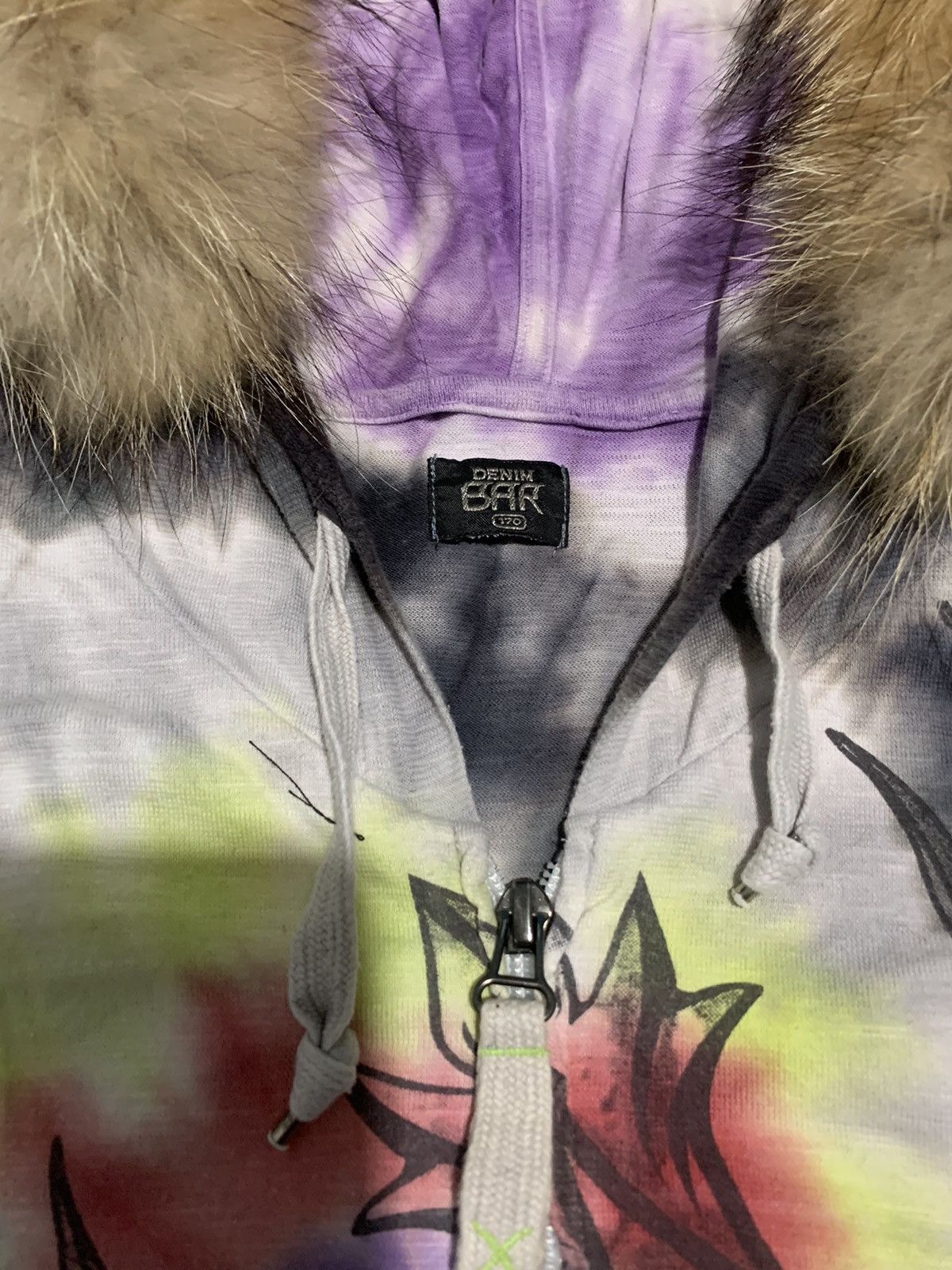 Hysteric Glamour × If Six Was Nine × Japanese Brand 2000s Denim Bar skull studded Limited Edition fur hoodie Size US M / EU 48-50 / 2 - 11 Thumbnail