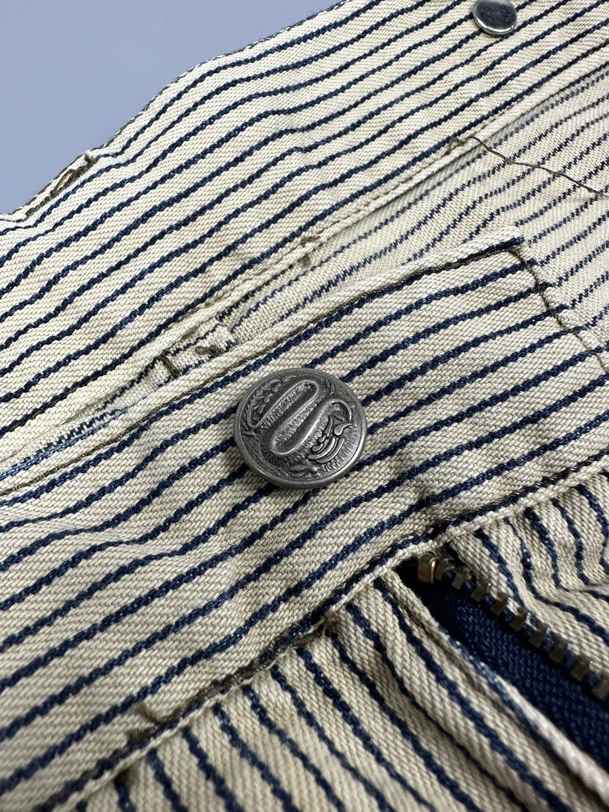 Japanese Brand × PPFM Vintage PPFM 21 March ‘63 Carpenter Stripes Denim Size US 30 / EU 46 - 10 Thumbnail