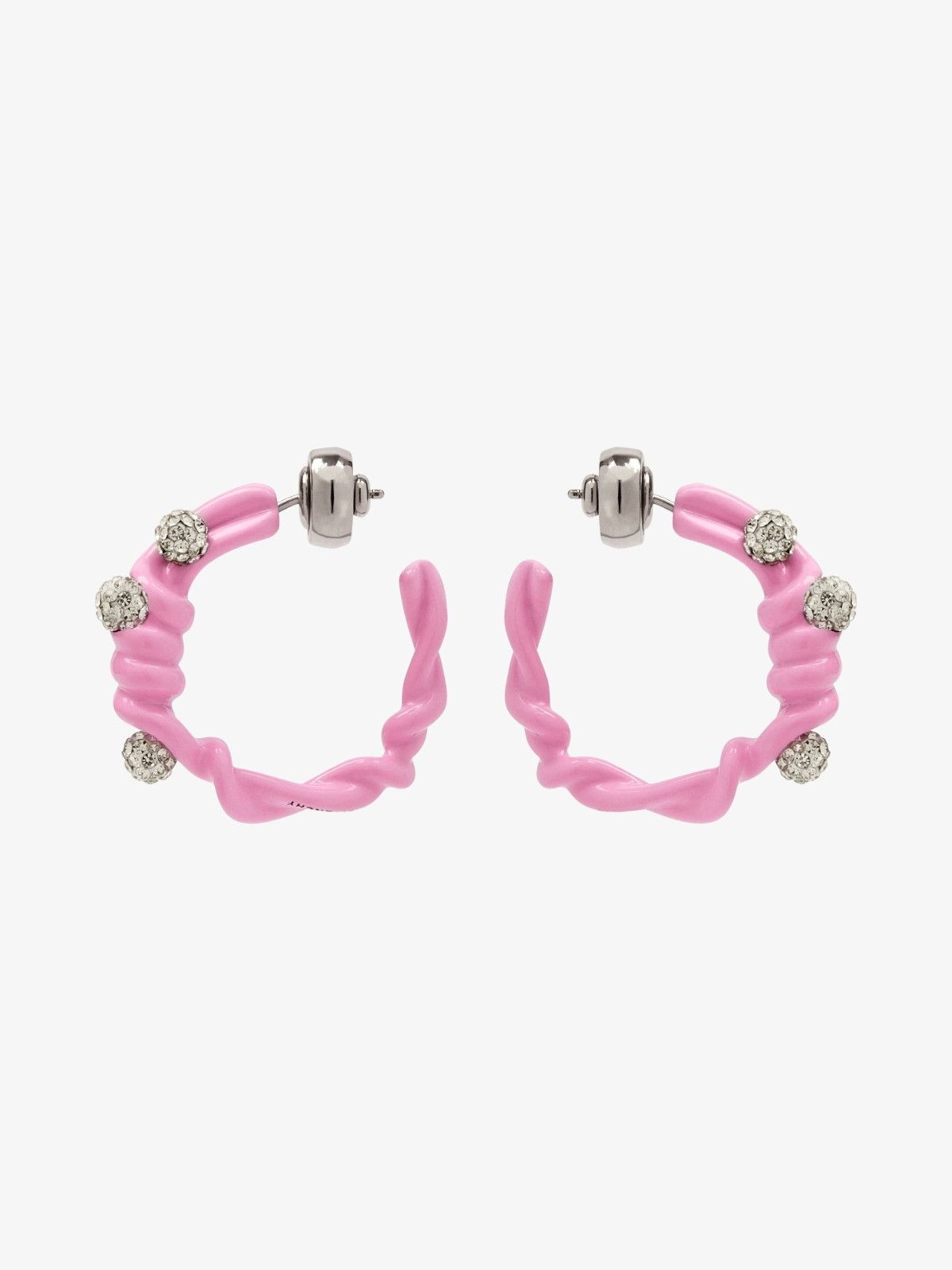 Givenchy o1mle0325 Size: OS / Twisted Crystal Hoop Earrings Size ONE SIZE - 4 Thumbnail