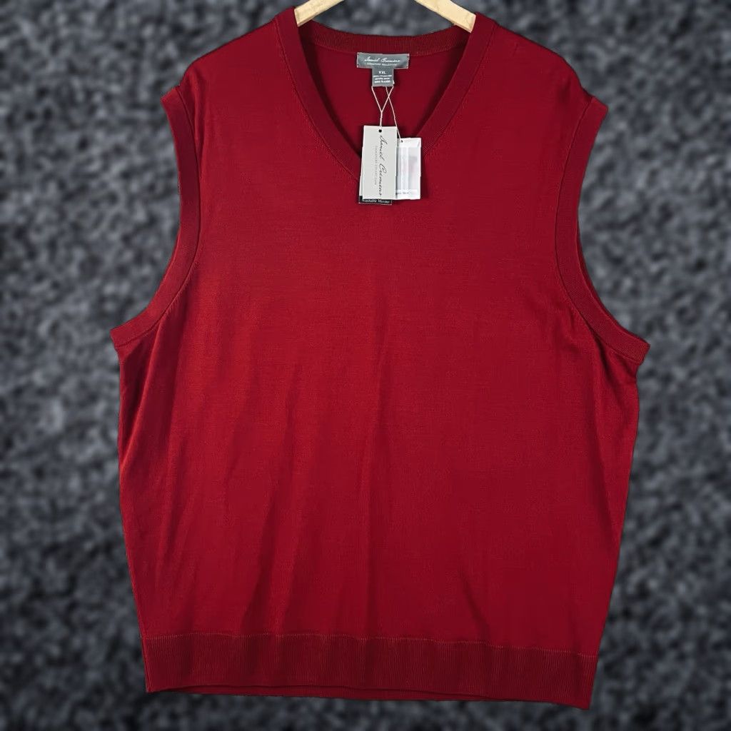 Cremieux Daniel Cremieux Sweater Vest Men’s 2XL 100% Merino Washable Wool Golf NWT 295 Size US XXL / EU 58 / 5 - 1 Thumbnail