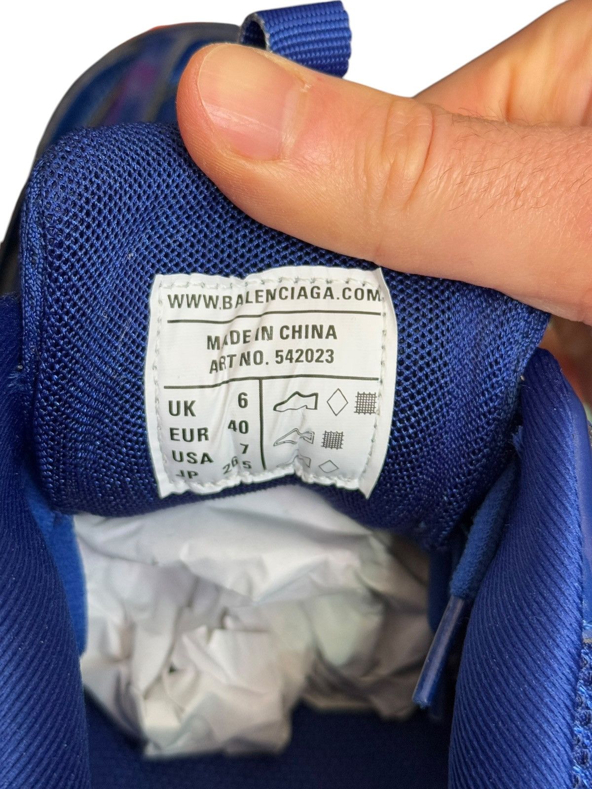 Balenciaga Metallic Blue Track Runner Sneaker Size US 7 / EU 40 - 14 Thumbnail