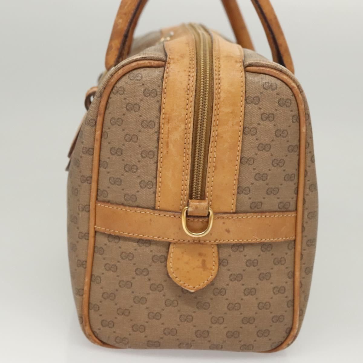 Gucci GUCCI Micro GG Supreme Hand Bag Pvc Leather Brown Gold 002 Size ONE SIZE - 4 Thumbnail