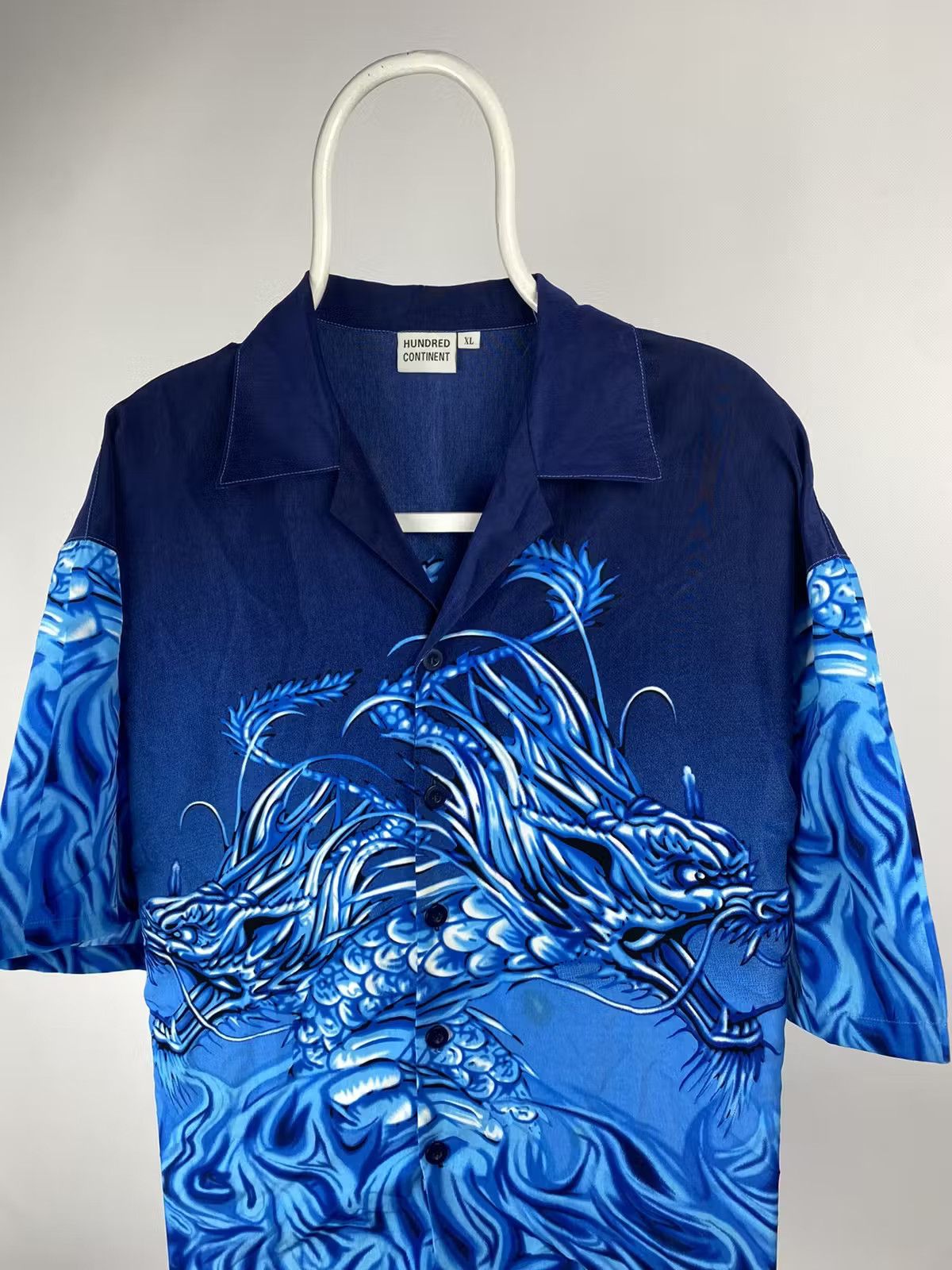 Japanese Brand Japanese shirt Hawaii shirt vintage duble dragon size XLarge Size US XL / EU 56 / 4 - 2 Thumbnail